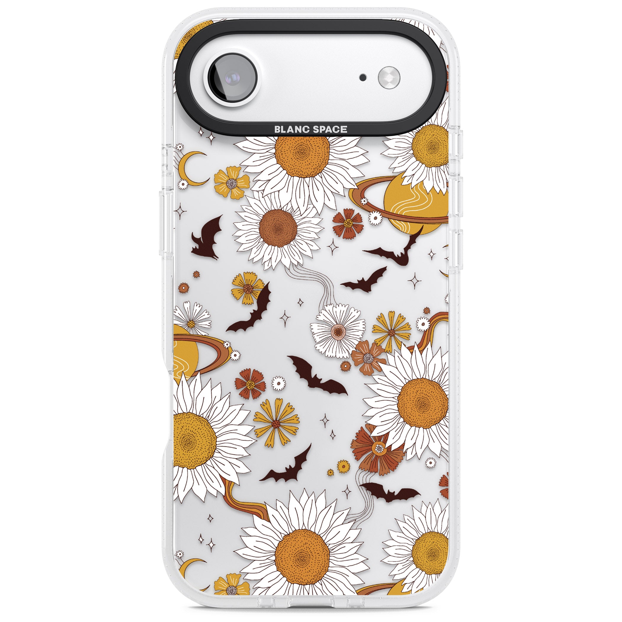 Halloween Bats And Planets iPhone 17 Air Impact Air Clear Phone Case