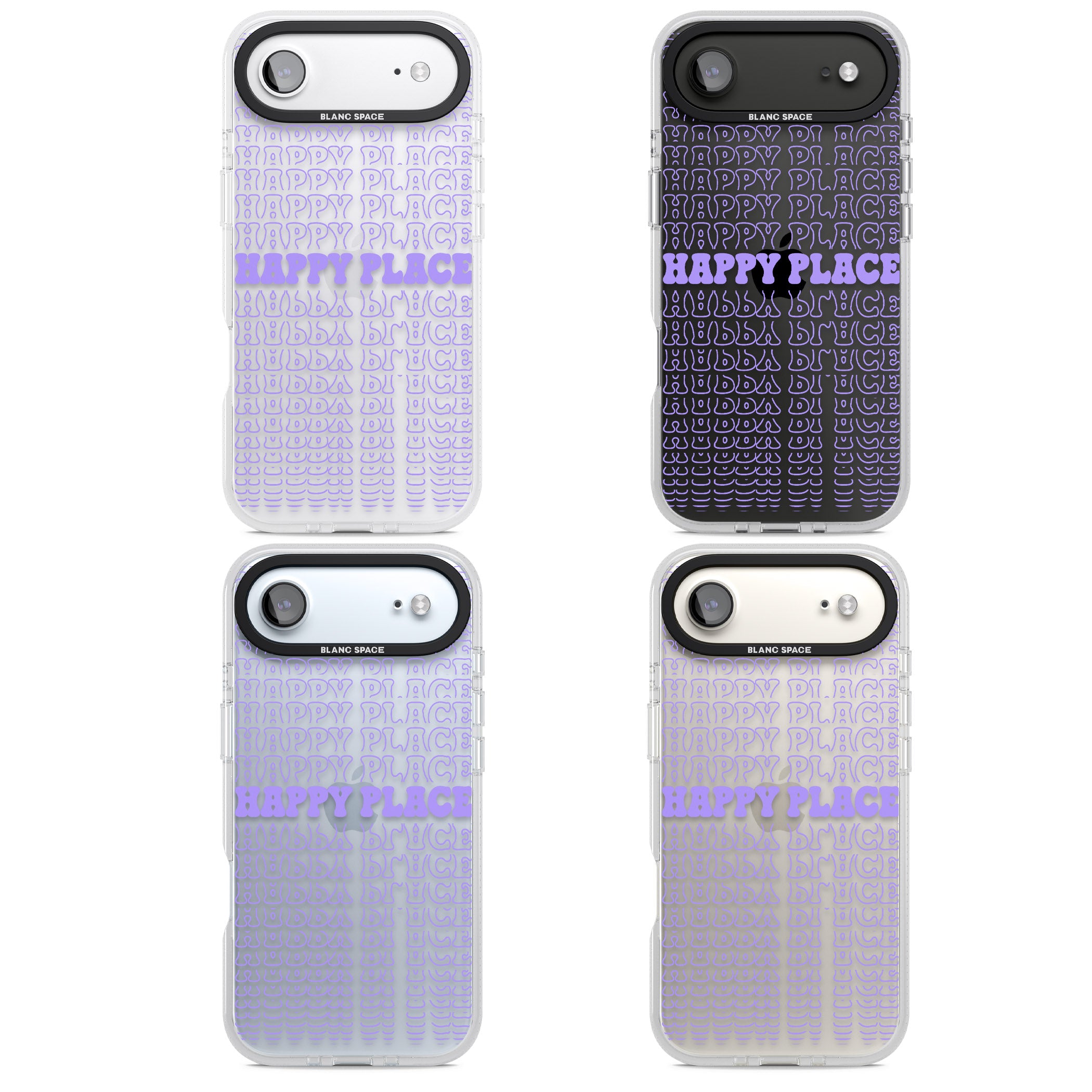 Happy Place (Purple) iPhone 17 Air Impact Air Clear Phone Case APT Impact Protection