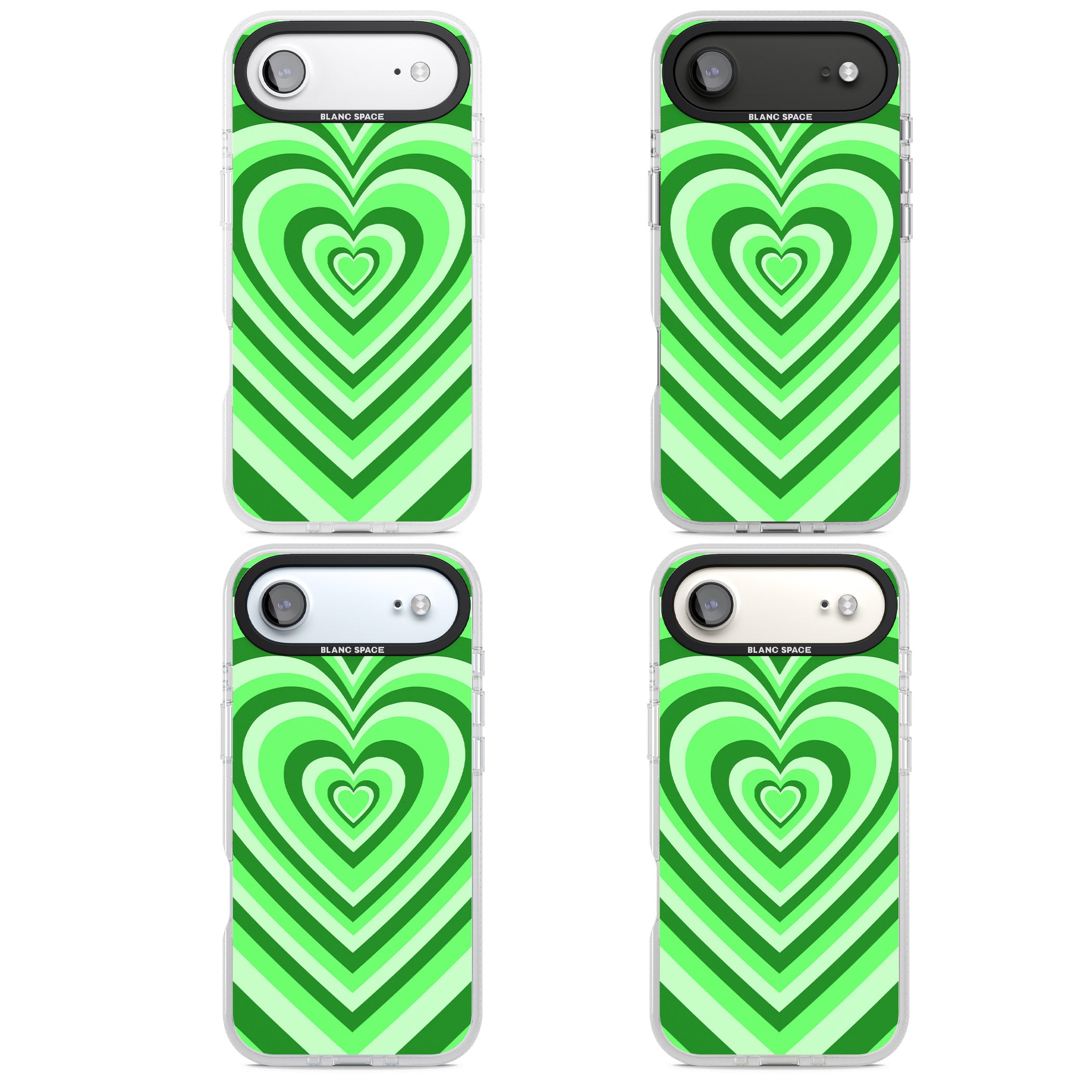Green Heart Illusion iPhone 17 Air Impact Air Clear Phone Case APT Impact Protection