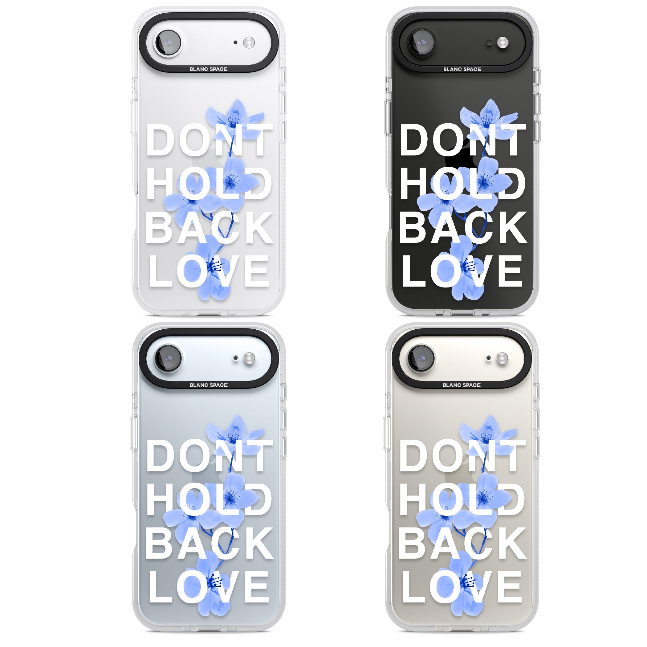 Don'T Hold Back Love Blue & White iPhone 17 Air Impact Air Clear Phone Case APT Impact Protection
