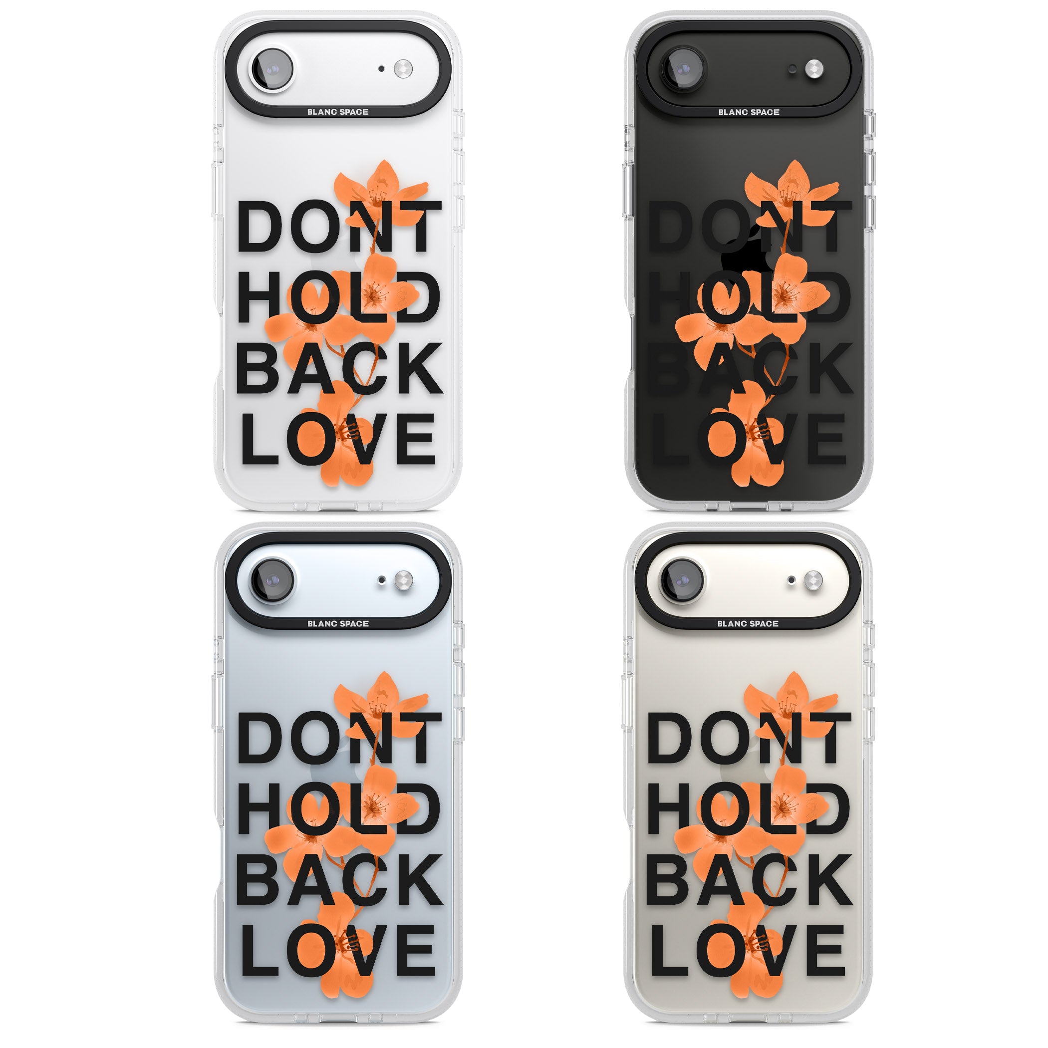 Don'T Hold Back Love Orange & Black iPhone 17 Air Impact Air Clear Phone Case APT Impact Protection