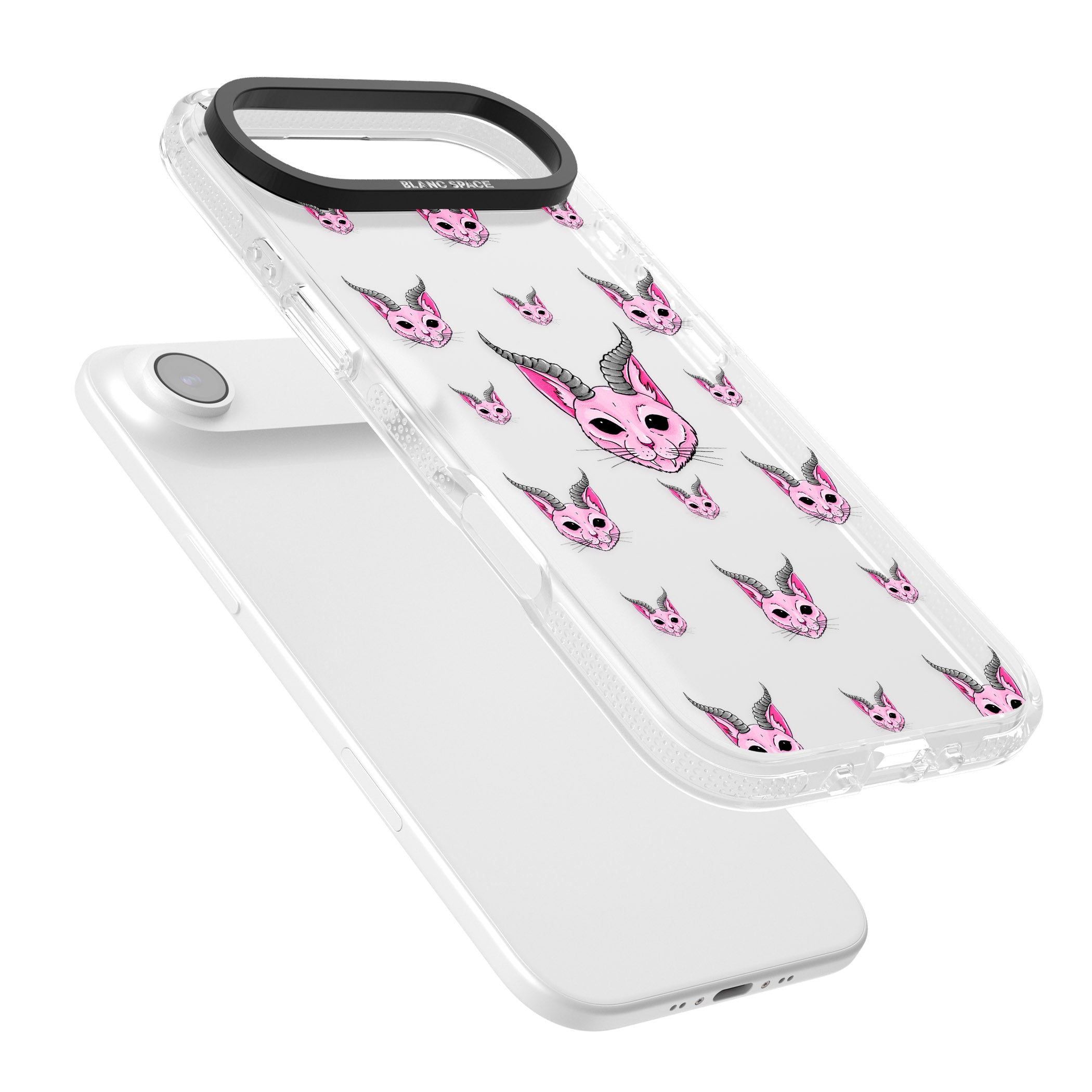 Demon Cat Pattern iPhone 17 Air Impact Air Clear Phone Case Colours