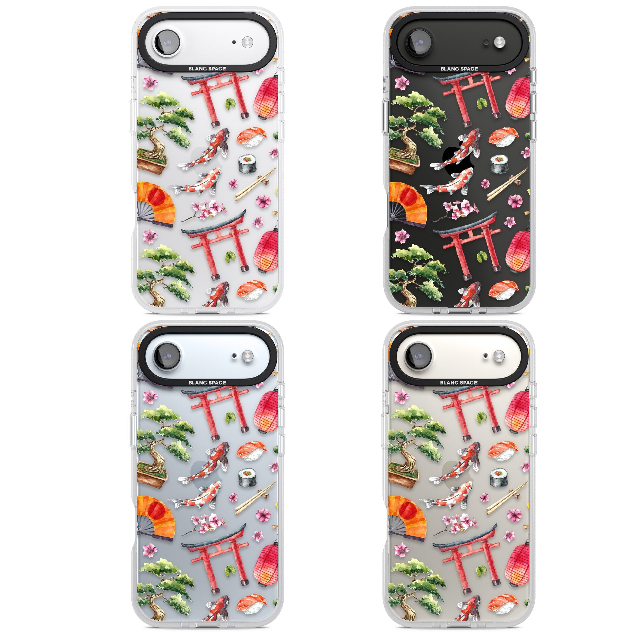 Japanese Watercolor iPhone 17 Air Impact Air Clear Phone Case APT Impact Protection