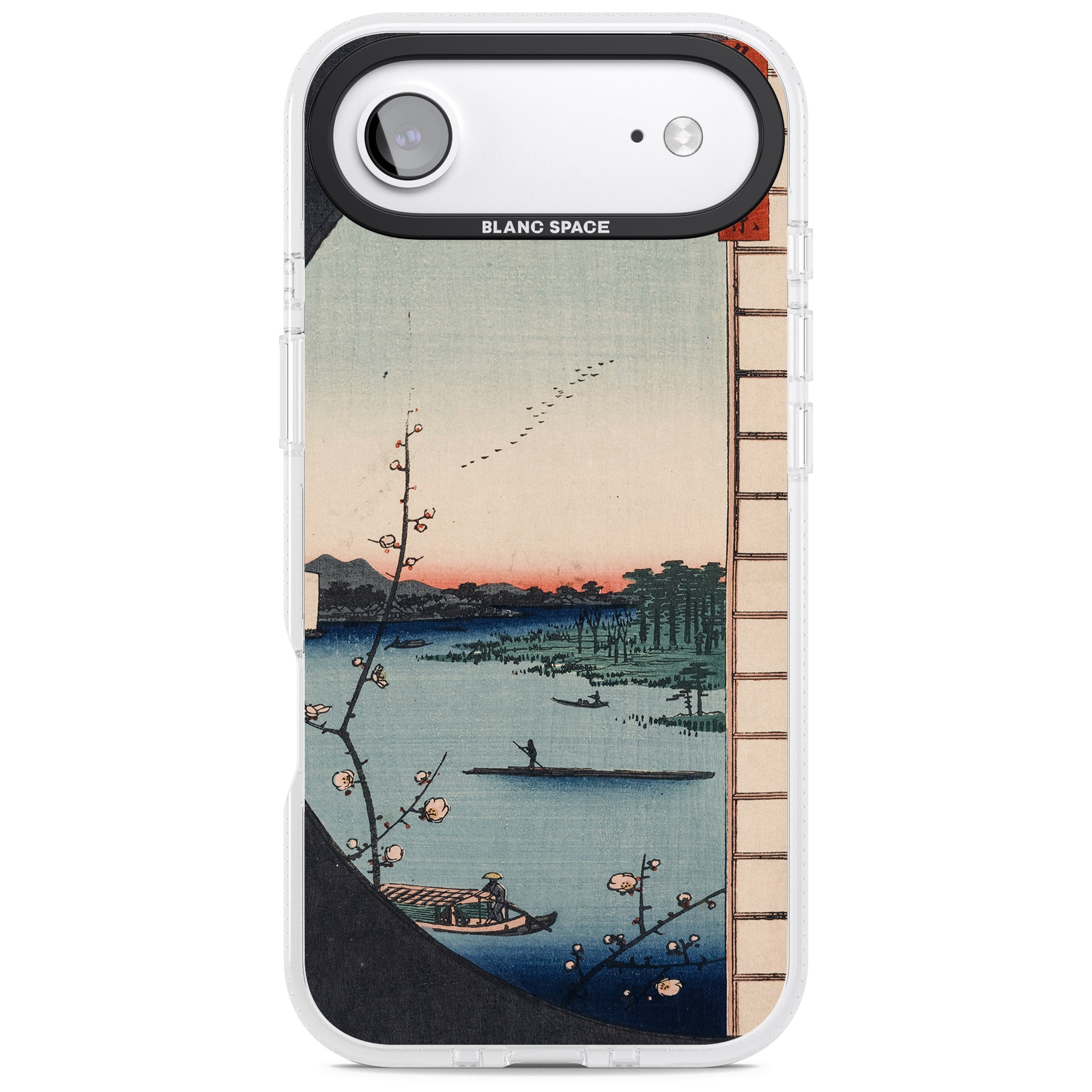 Vintage Japanese Illustrations Lake At Sunset iPhone 17 Air Impact Air Clear Phone Case