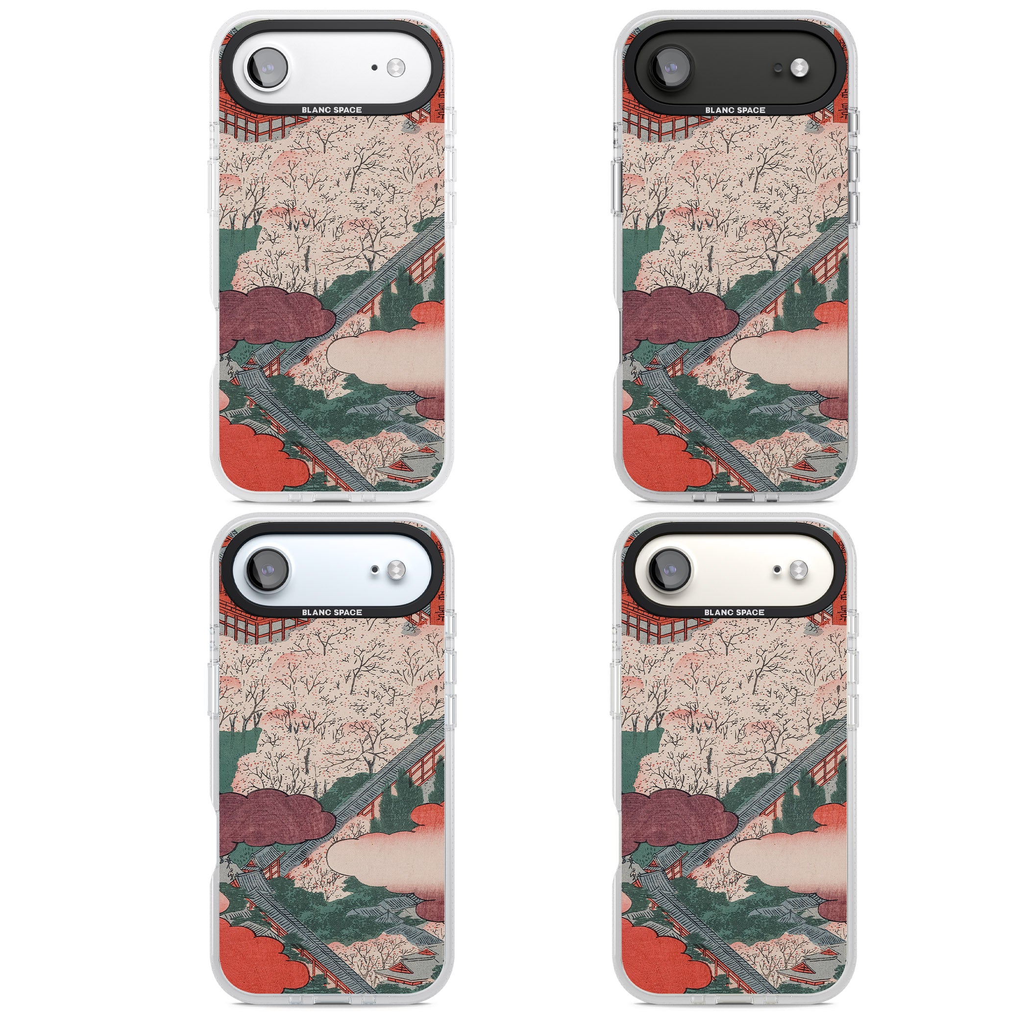 Vintage Japanese Illustrations Japanese City iPhone 17 Air Impact Air Clear Phone Case APT Impact Protection