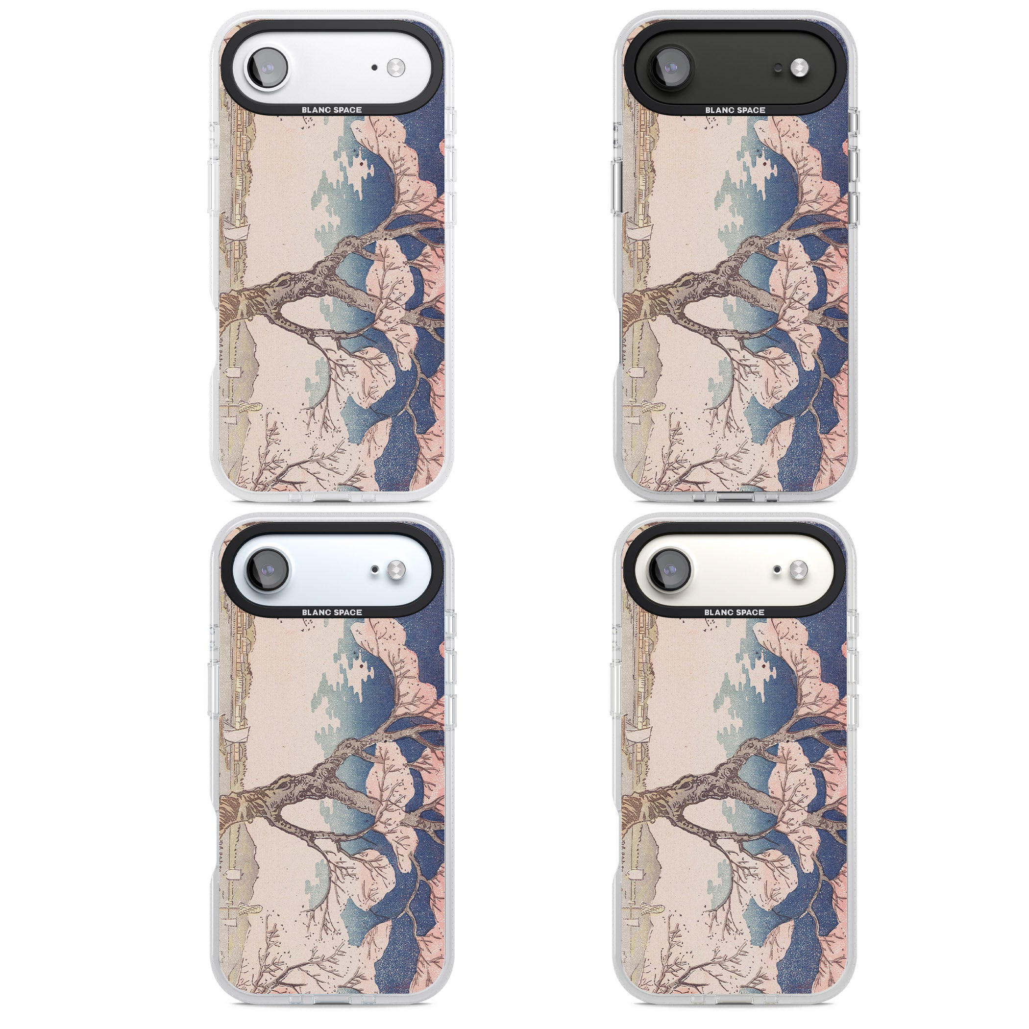 Vintage Japanese Illustrations Cherry Tree iPhone 17 Air Impact Air Clear Phone Case APT Impact Protection