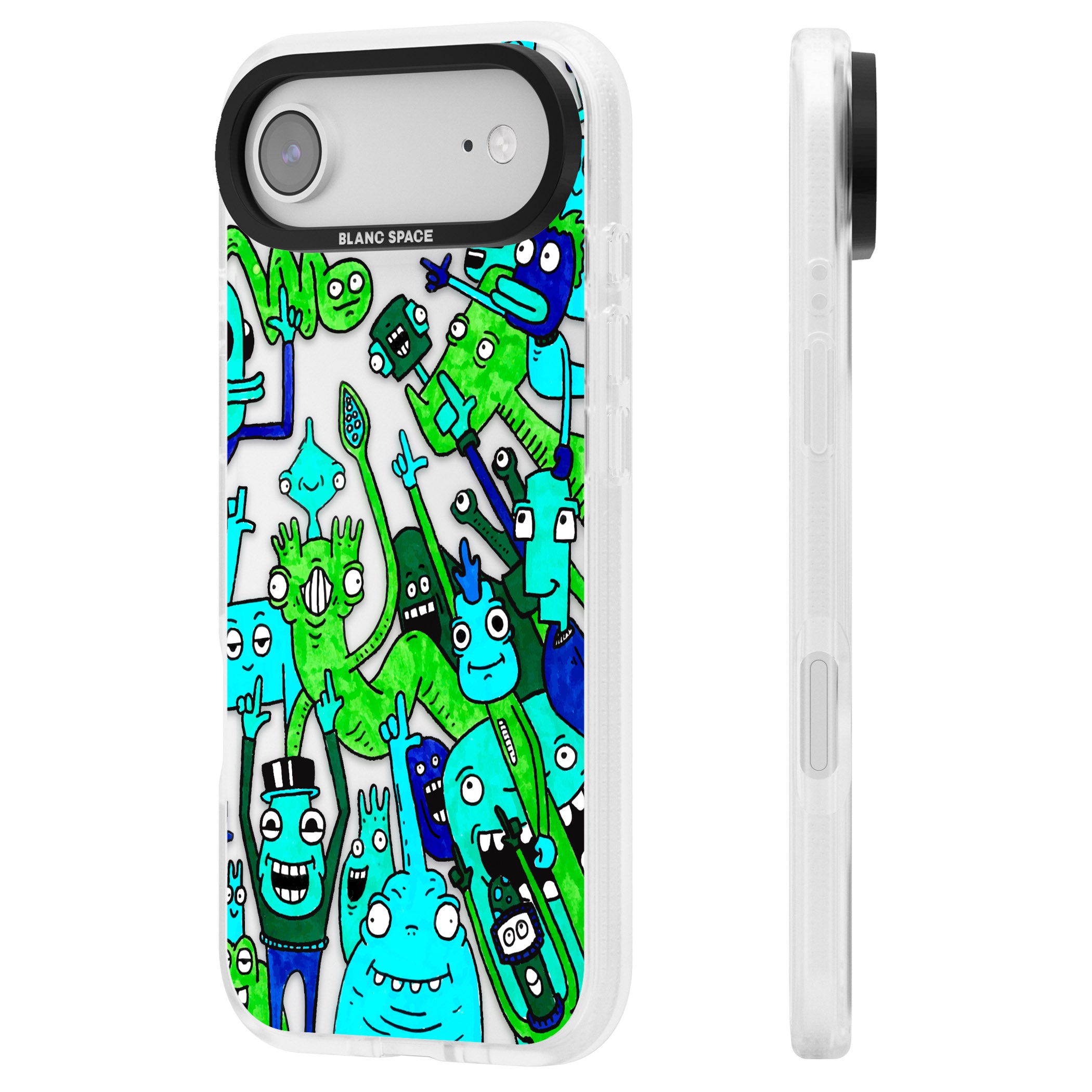 Don'T Point iPhone 17 Air Impact Air Clear Phone Case Side Profile
