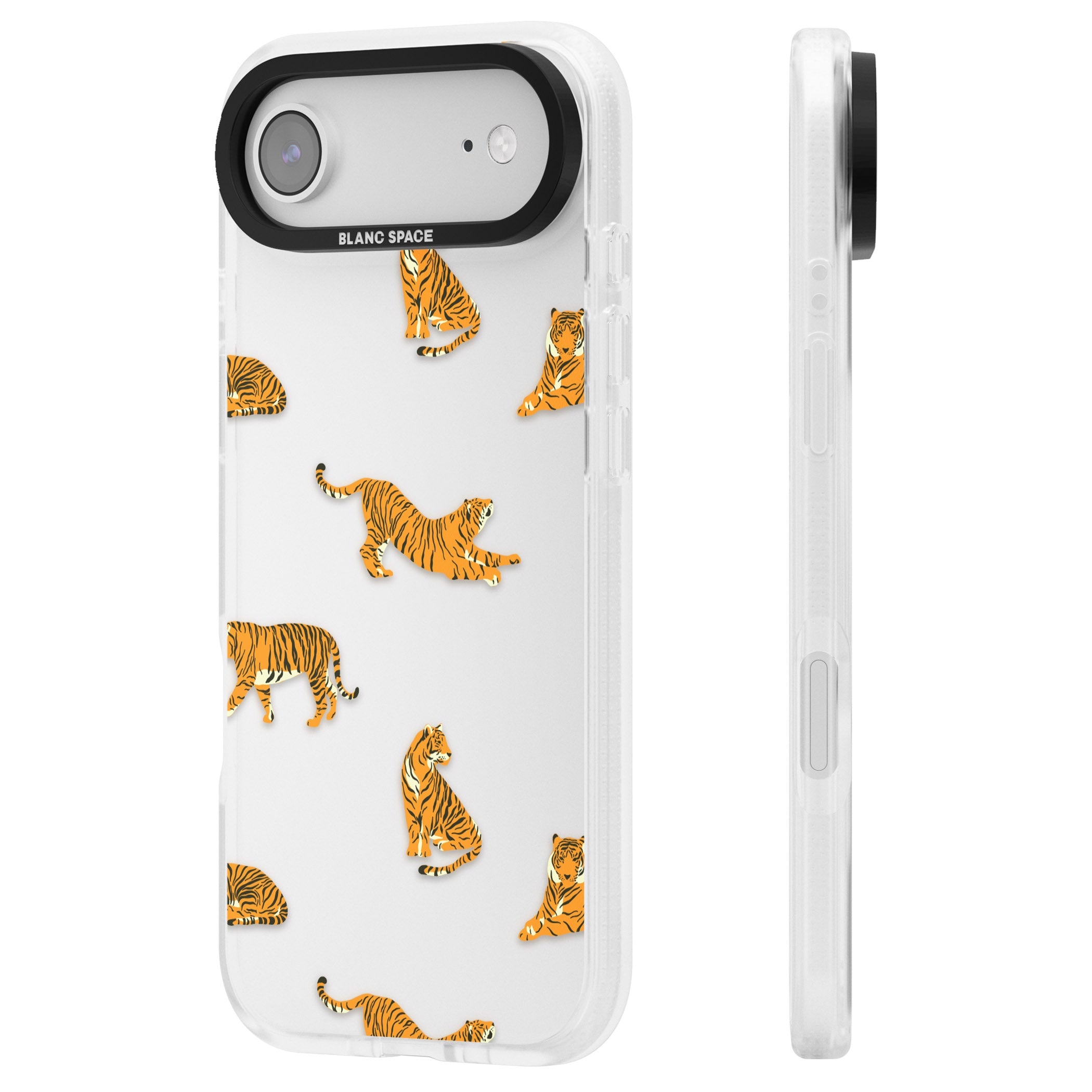 Clear Tiger Jungle iPhone 17 Air Impact Air Clear Phone Case Side Profile
