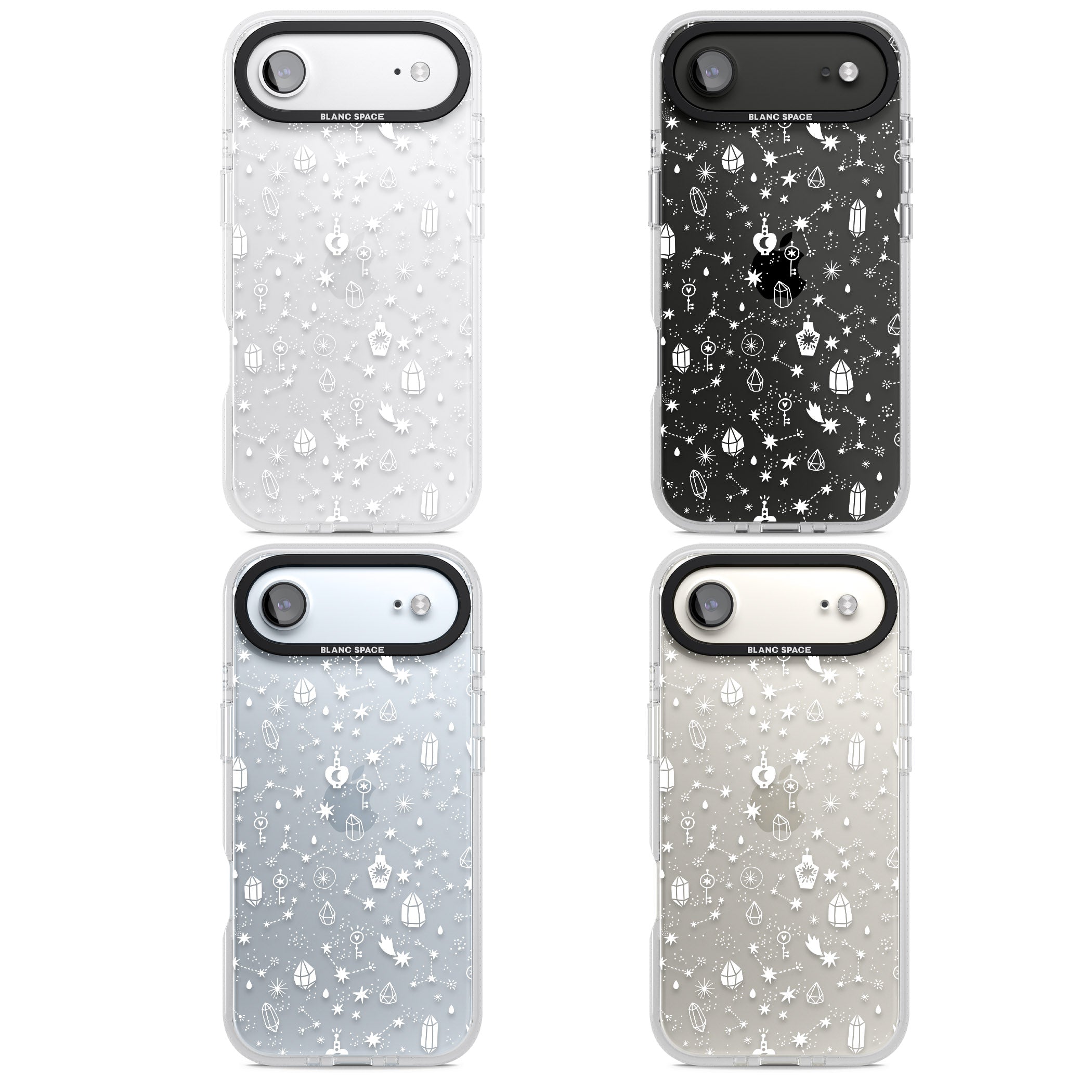 White Cosmic Crystal iPhone 17 Air Impact Air Clear Phone Case APT Impact Protection
