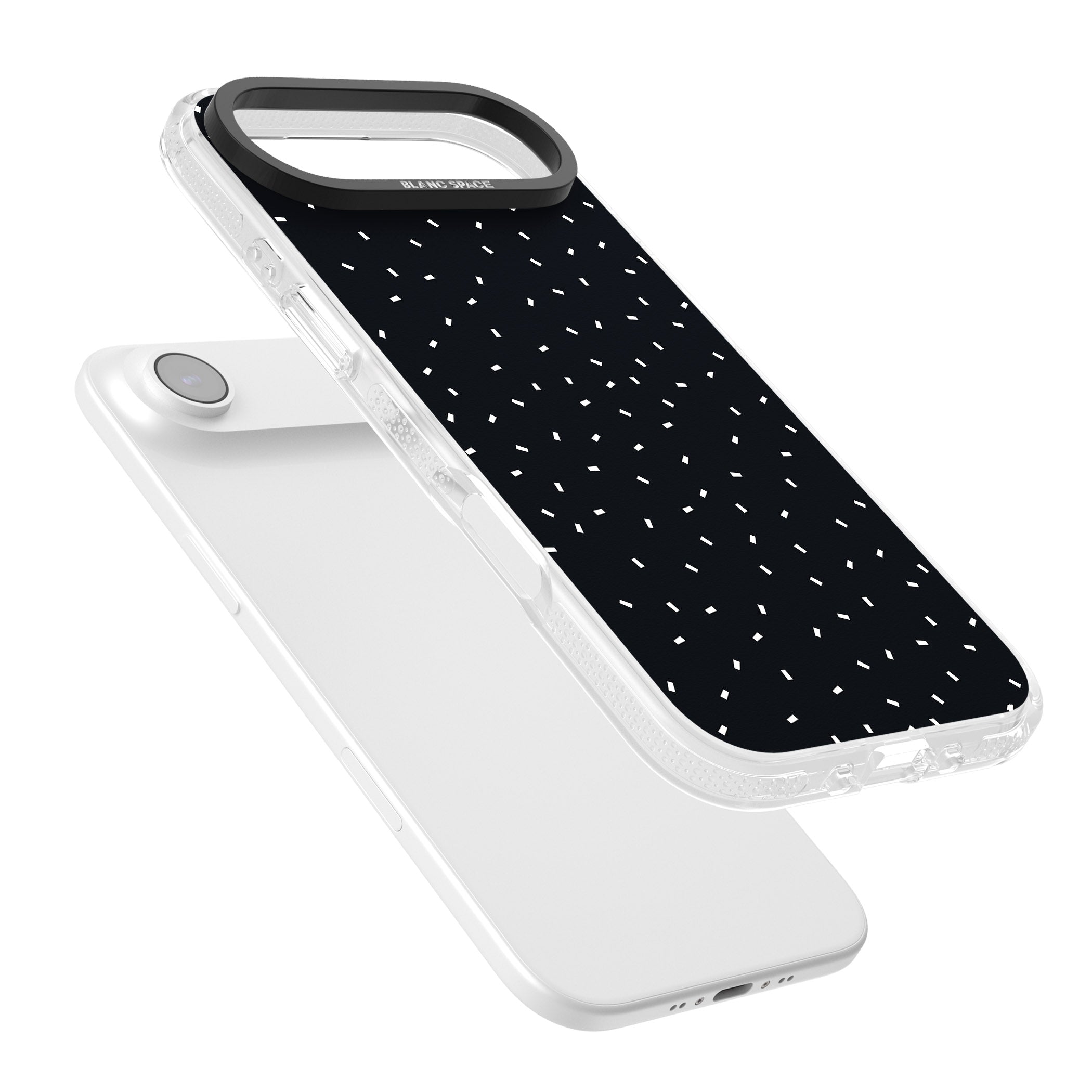 Confetti (Black) iPhone 17 Air Impact Air Clear Phone Case Colours