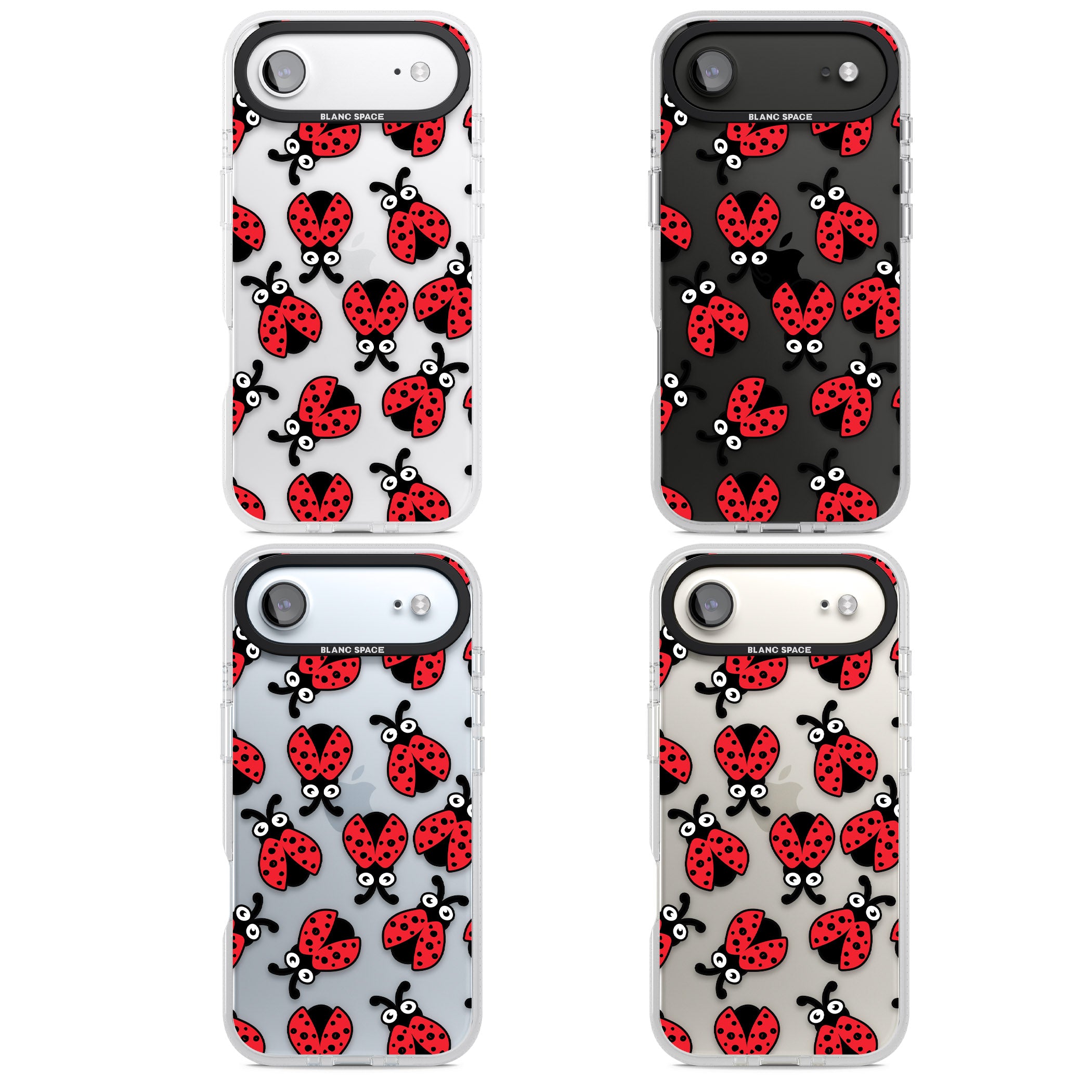 Ladybug Pattern iPhone 17 Air Impact Air Clear Phone Case APT Impact Protection