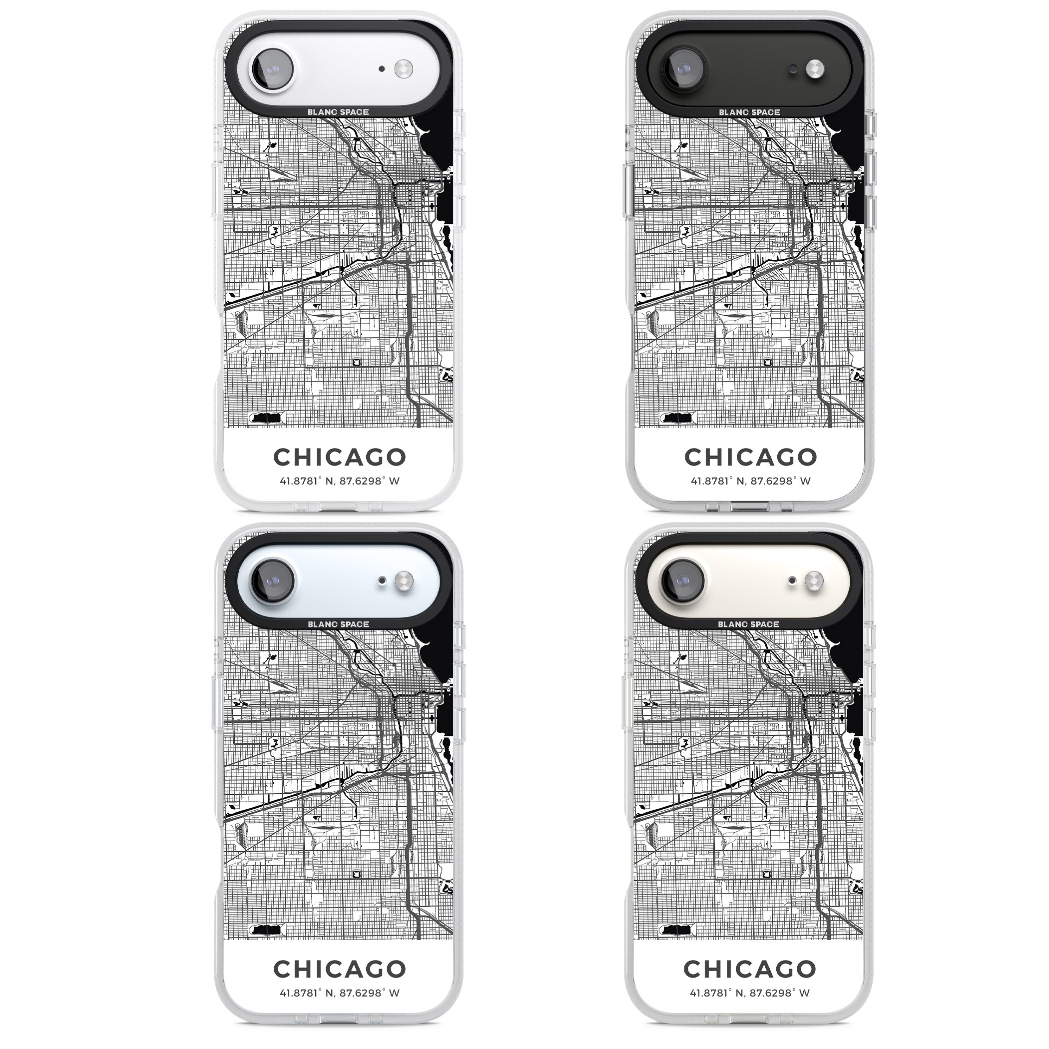 Chicago Map iPhone 17 Air Impact Air Clear Phone Case APT Impact Protection