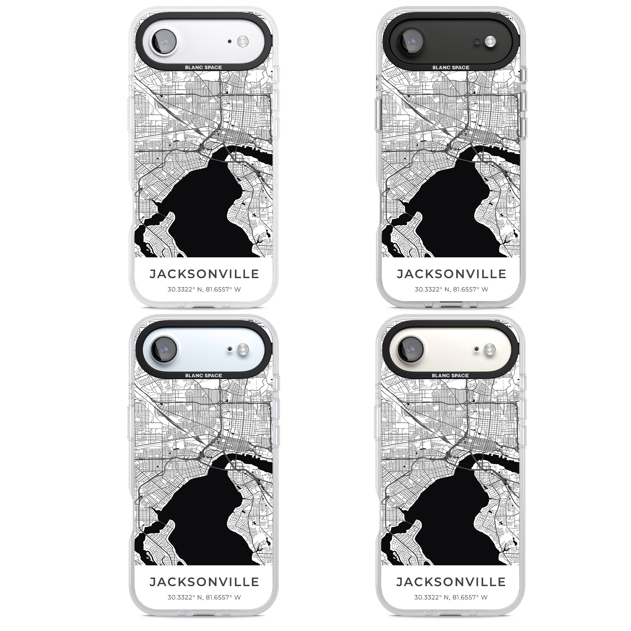 Jacksonville Map iPhone 17 Air Impact Air Clear Phone Case APT Impact Protection
