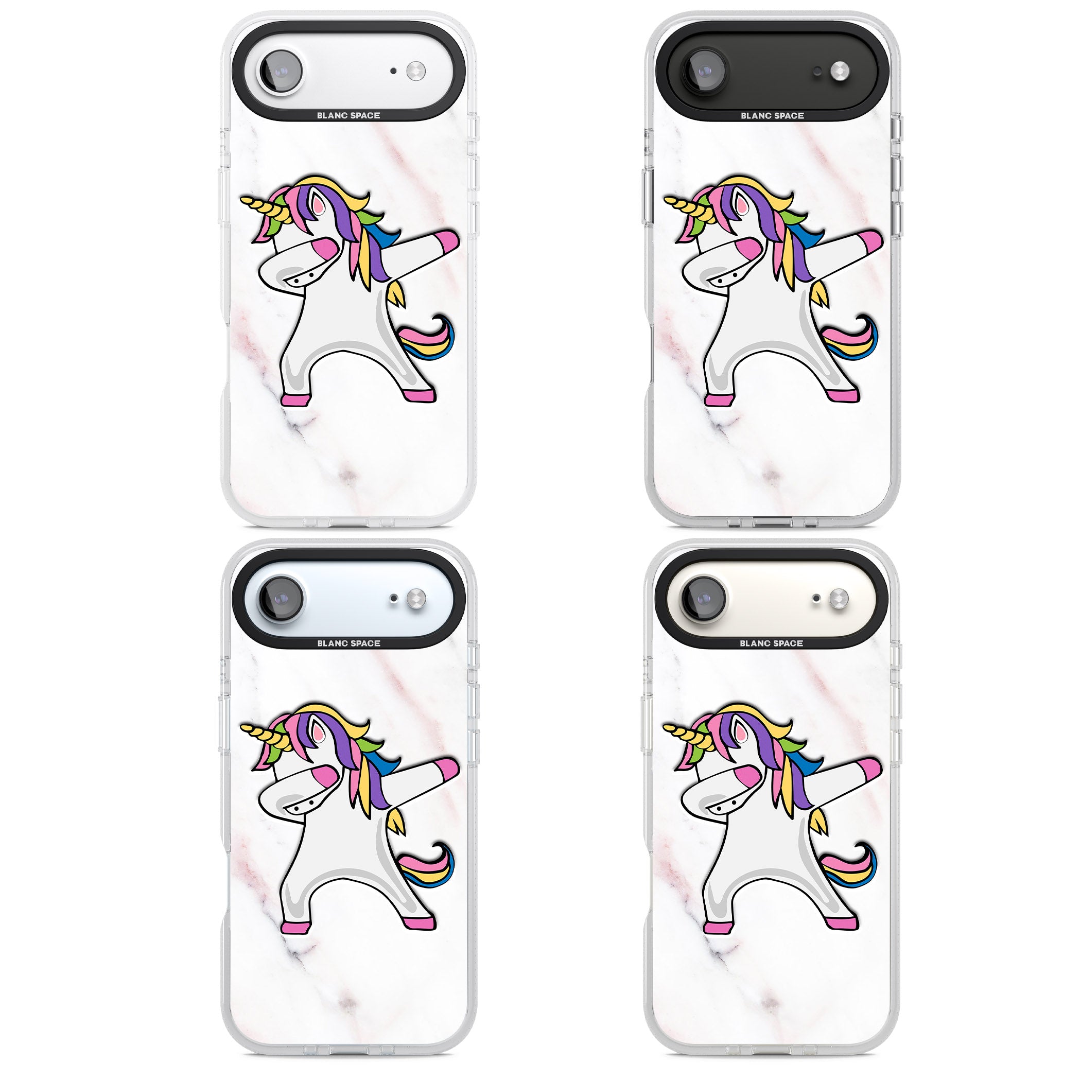 Designer Marble Unicorn Dab iPhone 17 Air Impact Air Clear Phone Case APT Impact Protection