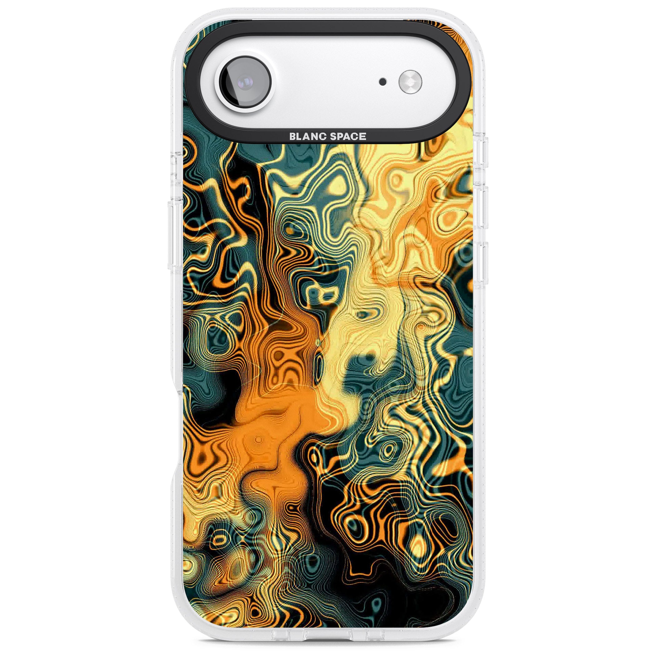 Gold Green Marble iPhone 17 Air Impact Air Clear Phone Case