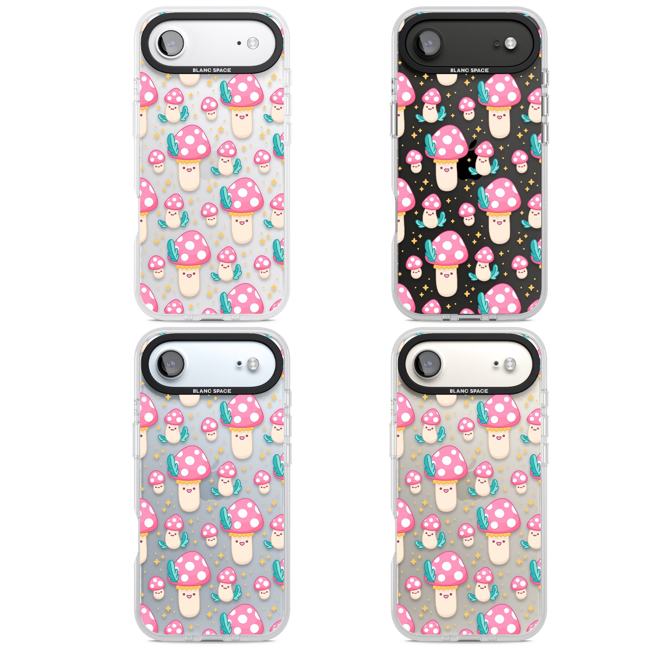 Cute Mushroom Pattern iPhone 17 Air Impact Air Clear Phone Case APT Impact Protection