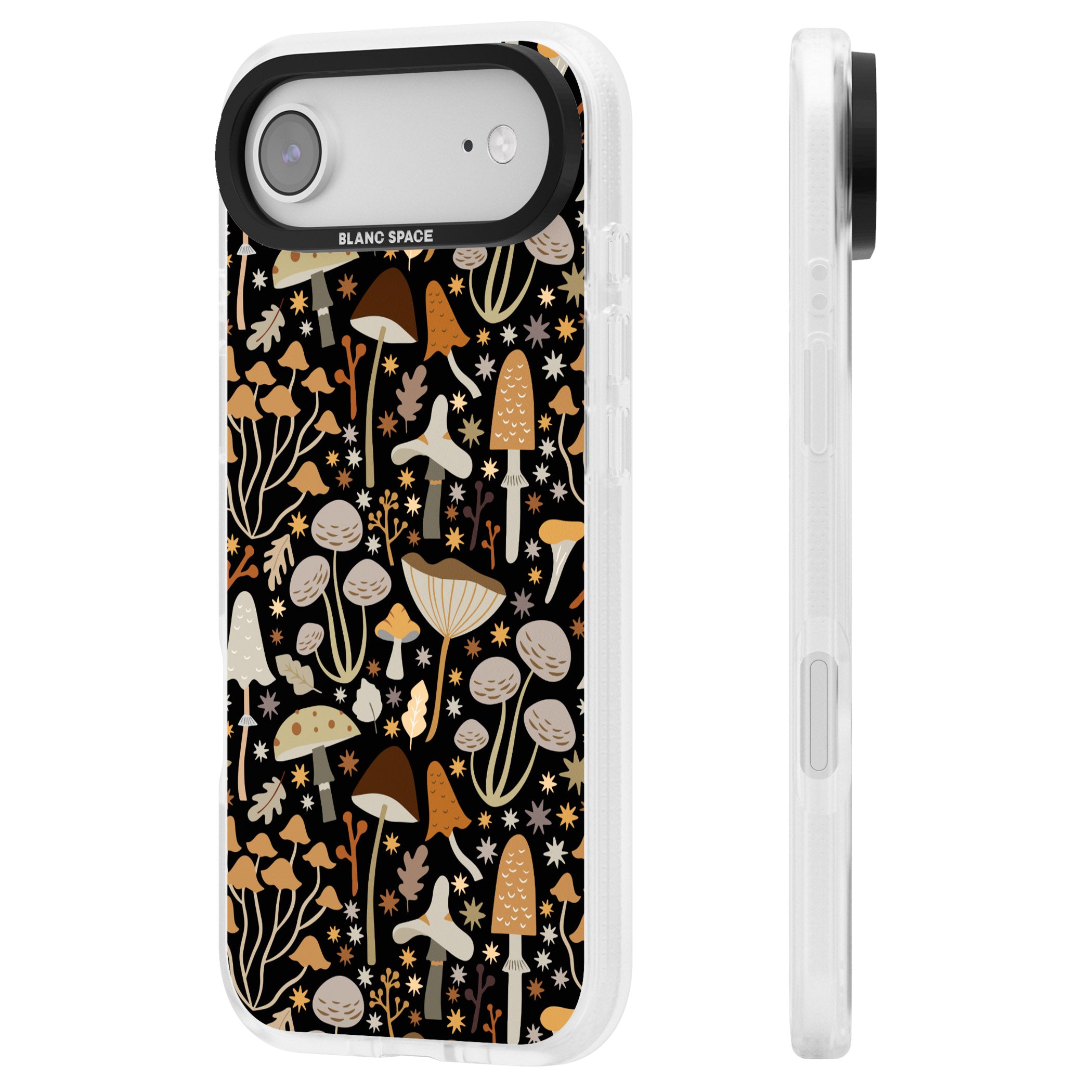 Mushroom Dream Pattern iPhone 17 Air Impact Air Clear Phone Case Side Profile
