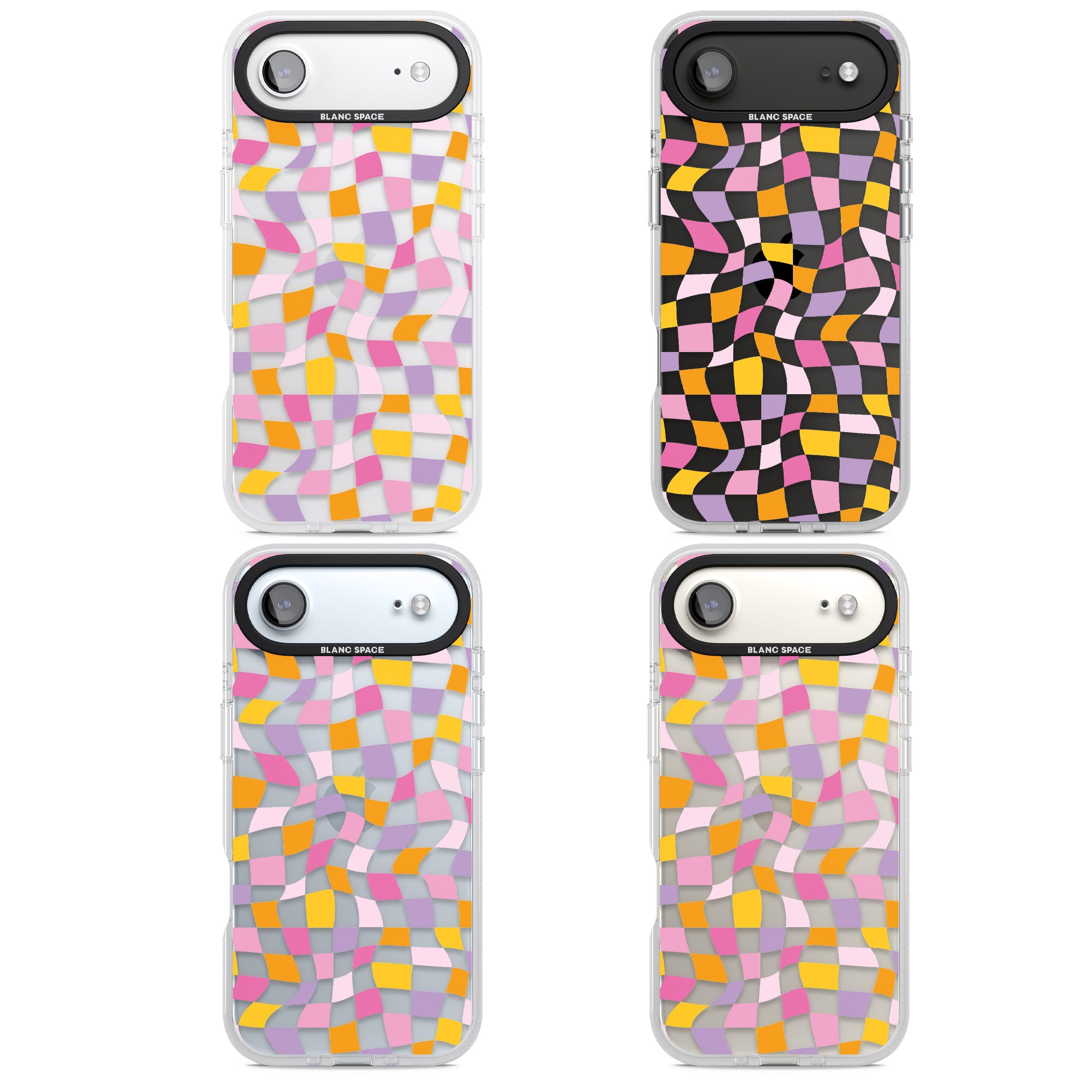 Wonky Squares Pattern iPhone 17 Air Impact Air Clear Phone Case APT Impact Protection