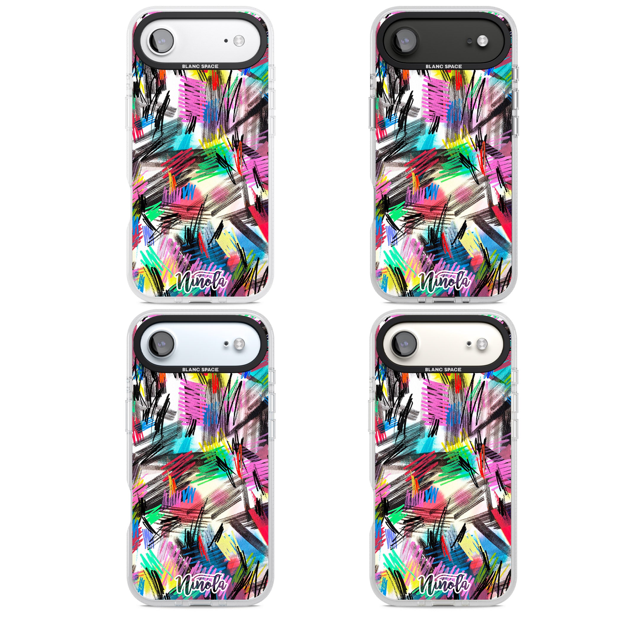 Wild Strokes Rainbow iPhone 17 Air Impact Air Clear Phone Case APT Impact Protection