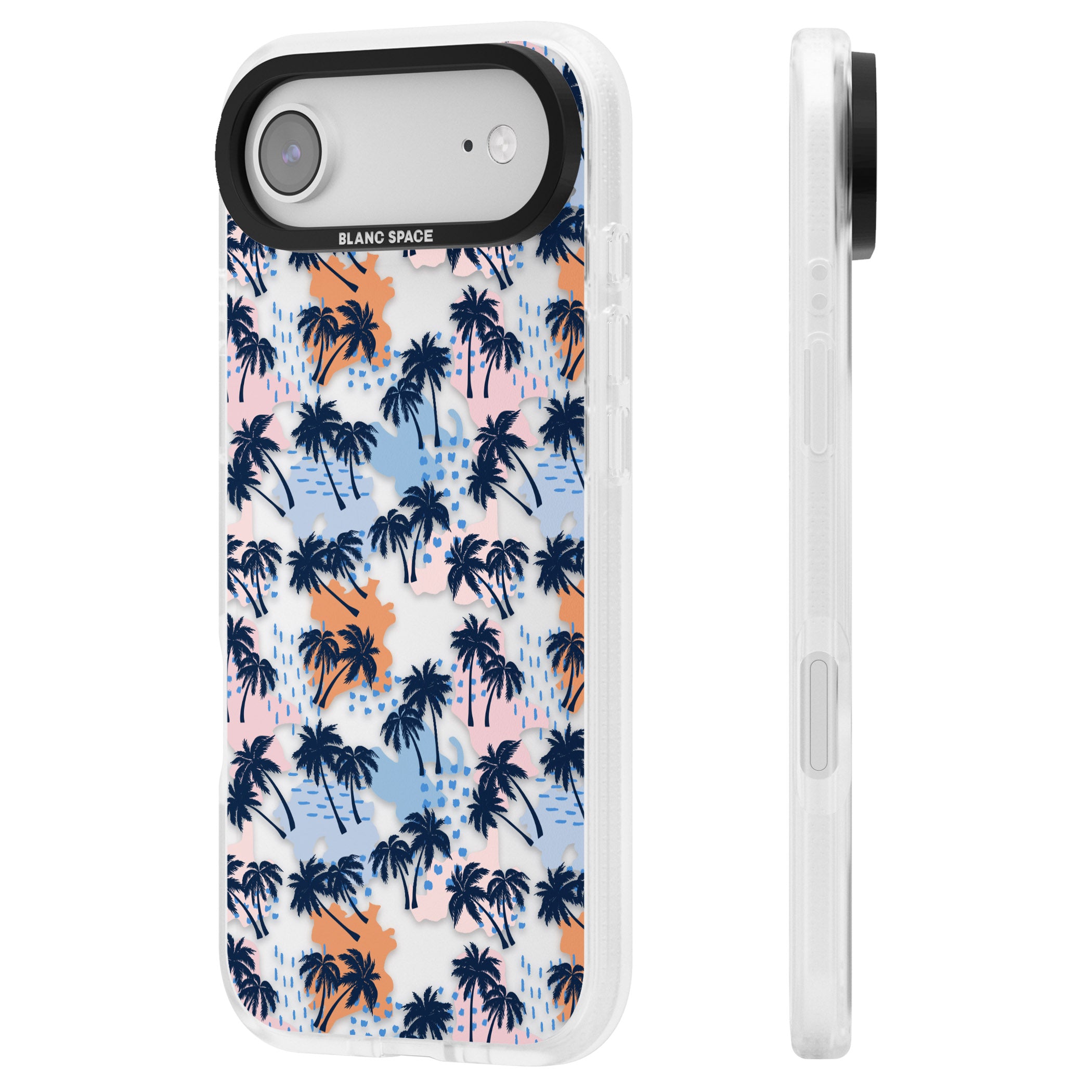 Tropical Vibes Palm Clear iPhone 17 Air Impact Air Clear Phone Case Side Profile