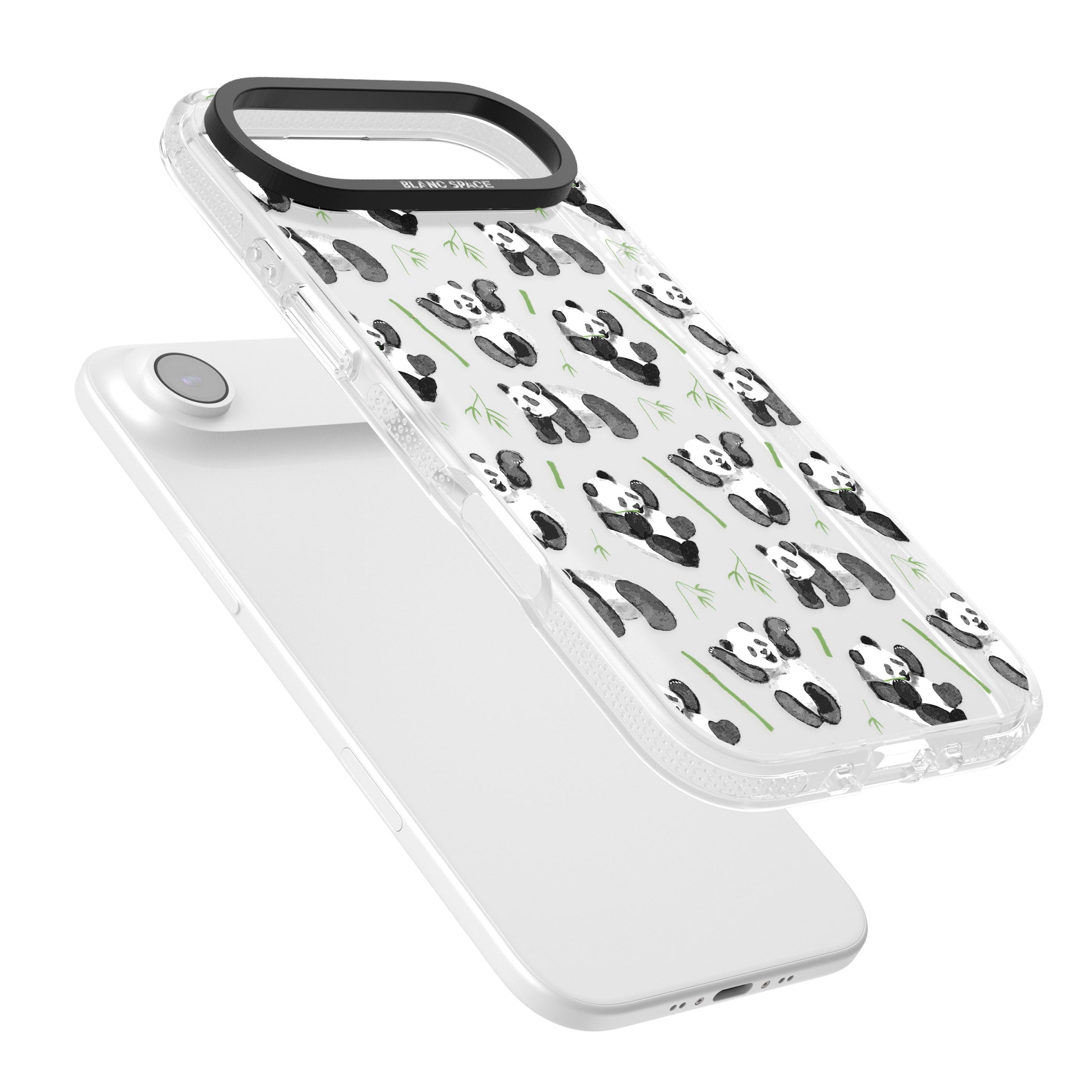 Watercolour Panda Pattern iPhone 17 Air Impact Air Clear Phone Case Colours
