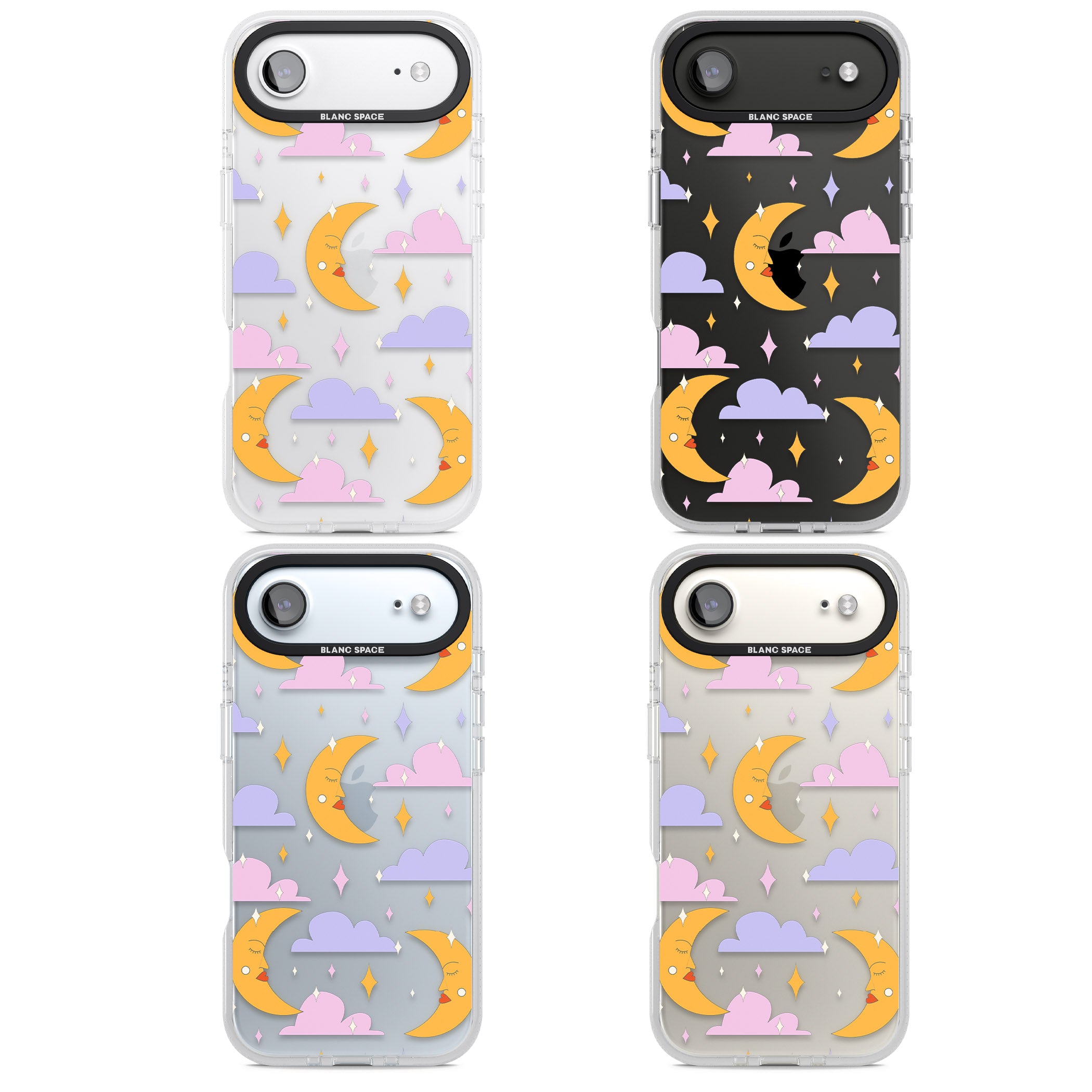 Moons & Clouds iPhone 17 Air Impact Air Clear Phone Case APT Impact Protection