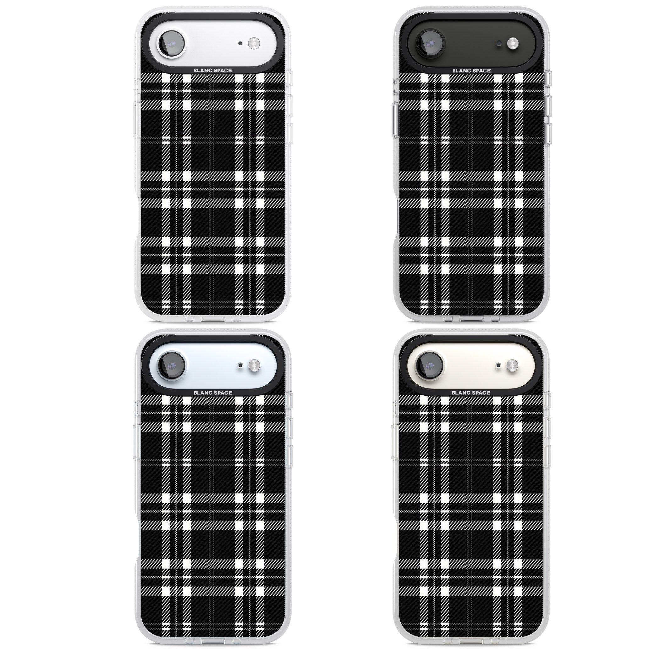 Divine Black Plaid iPhone 17 Air Impact Air Clear Phone Case APT Impact Protection