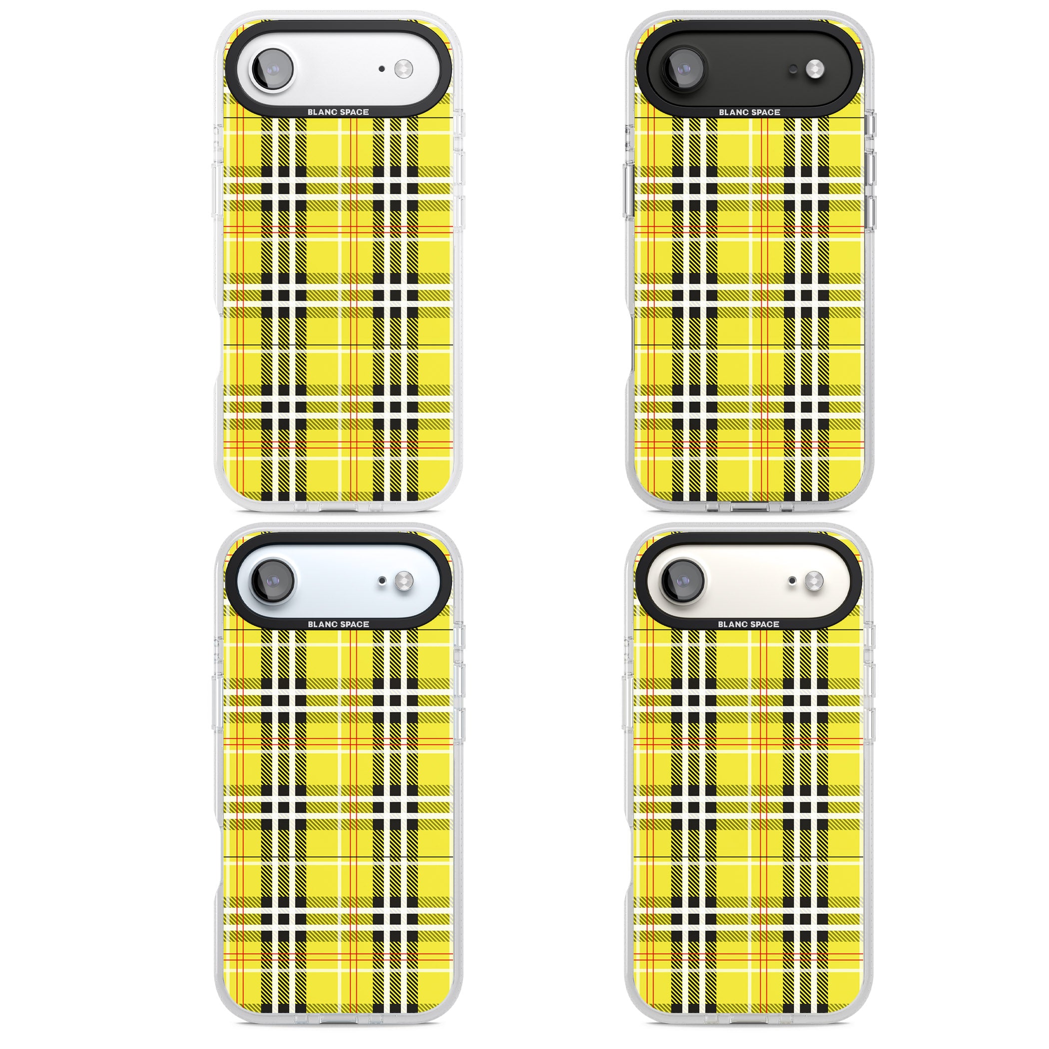Yellow Plaid iPhone 17 Air Impact Air Clear Phone Case APT Impact Protection