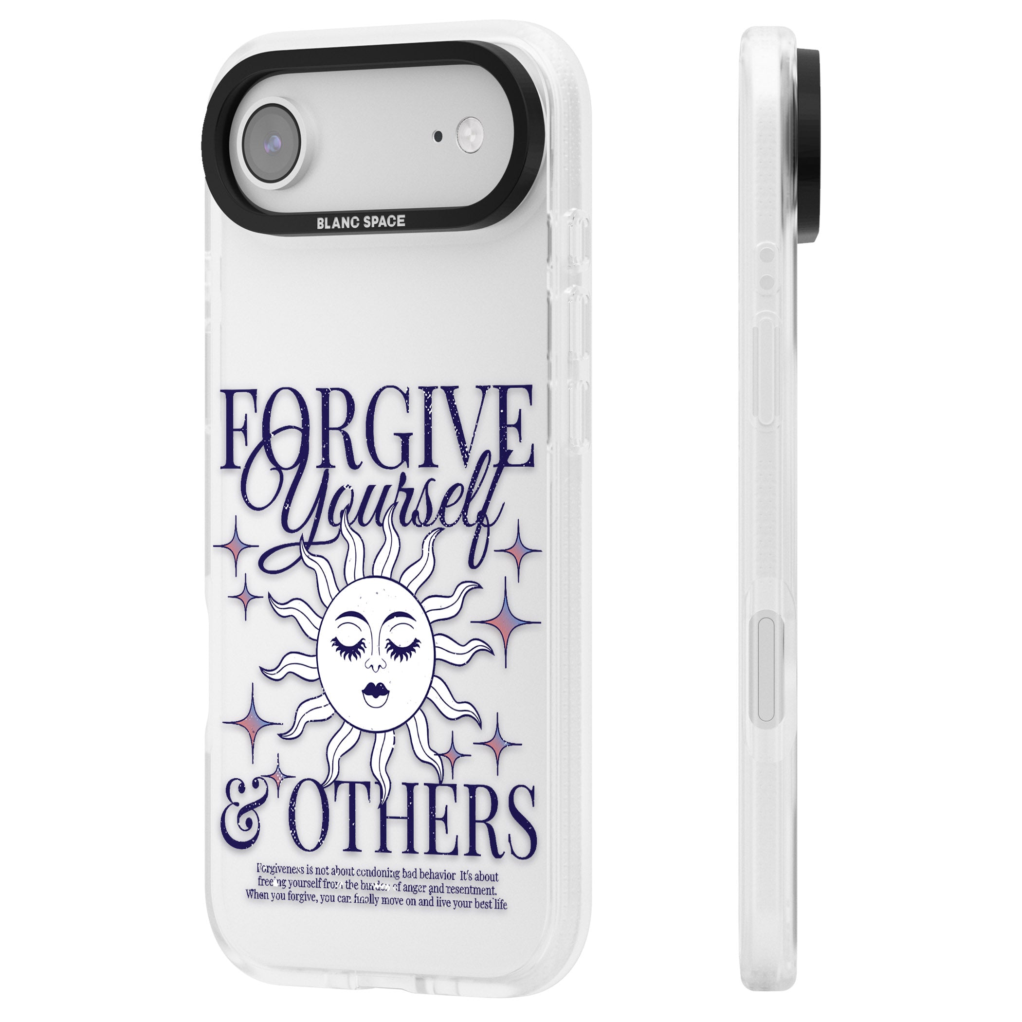 Forgiveness iPhone 17 Air Impact Air Clear Phone Case Side Profile