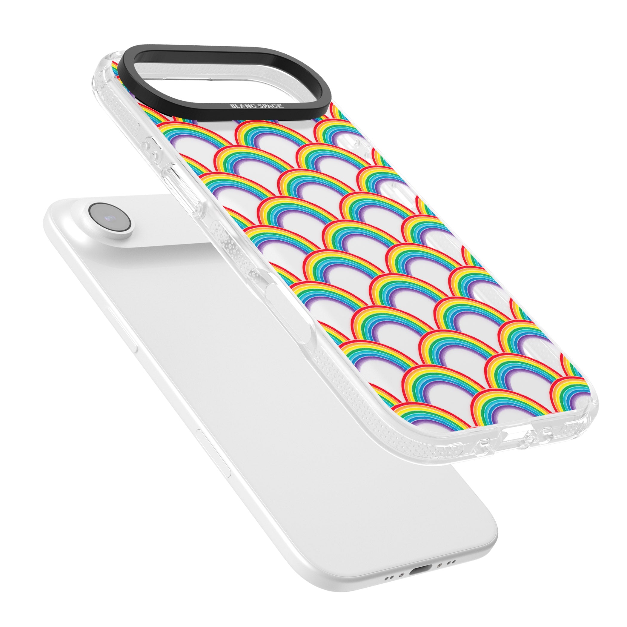 Rainbow Arc Pattern iPhone 17 Air Impact Air Clear Phone Case Colours