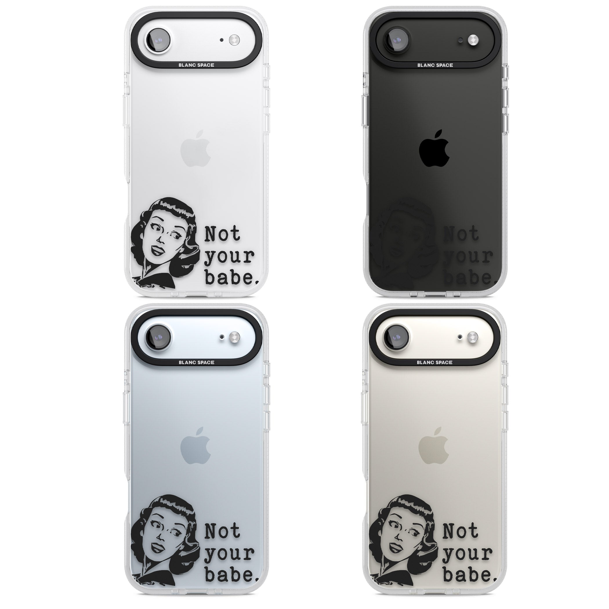 Not Your Babe iPhone 17 Air Impact Air Clear Phone Case APT Impact Protection