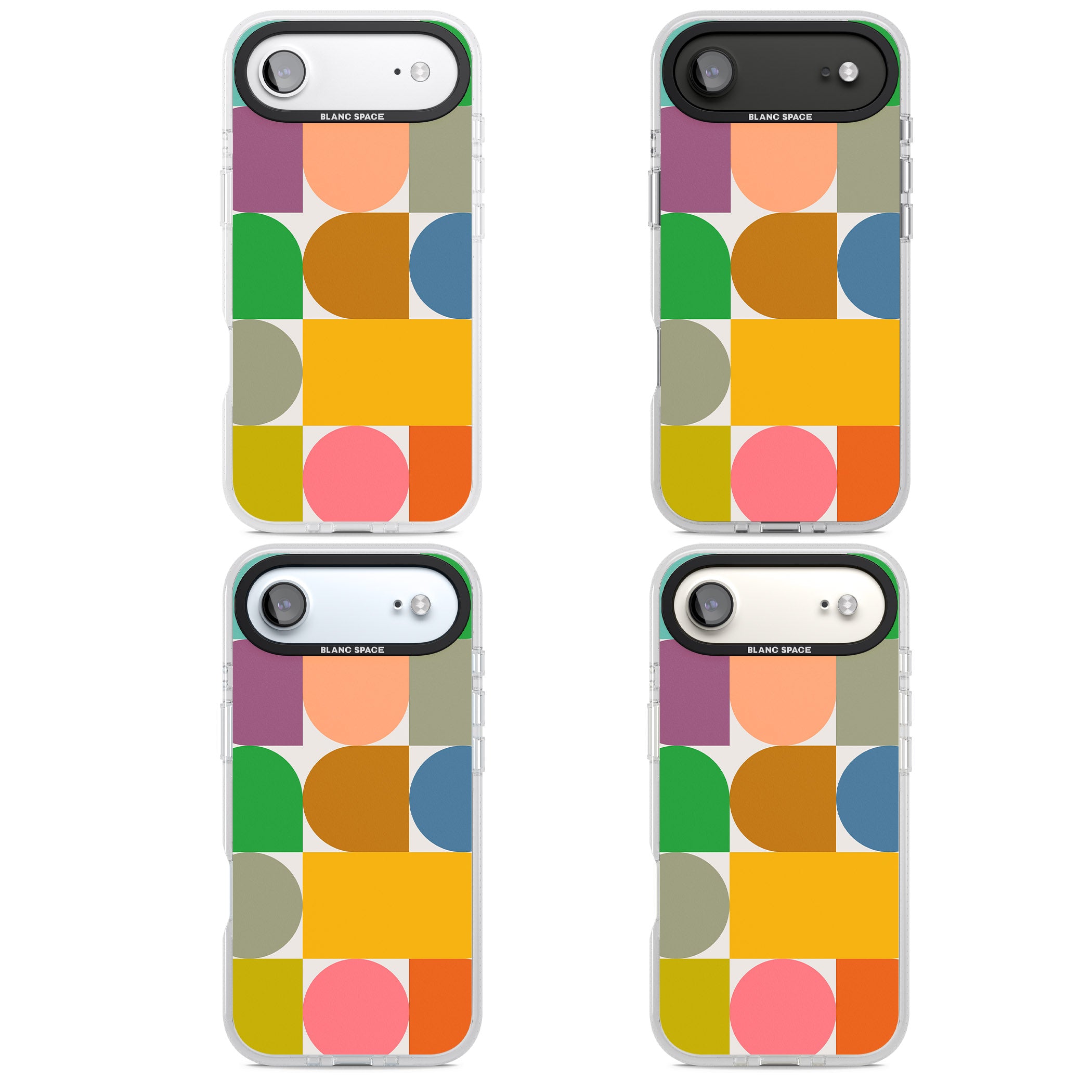 Retro Colorful Shapes iPhone 17 Air Impact Air Clear Phone Case APT Impact Protection