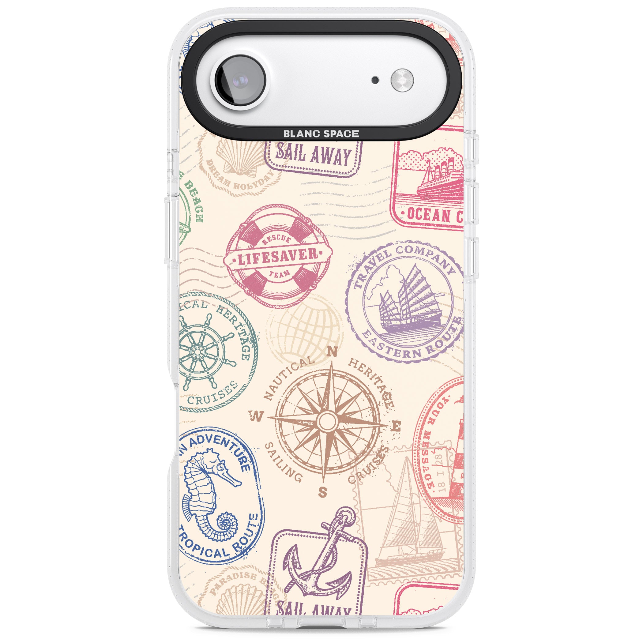 Nautical Stamps iPhone 17 Air Impact Air Clear Phone Case