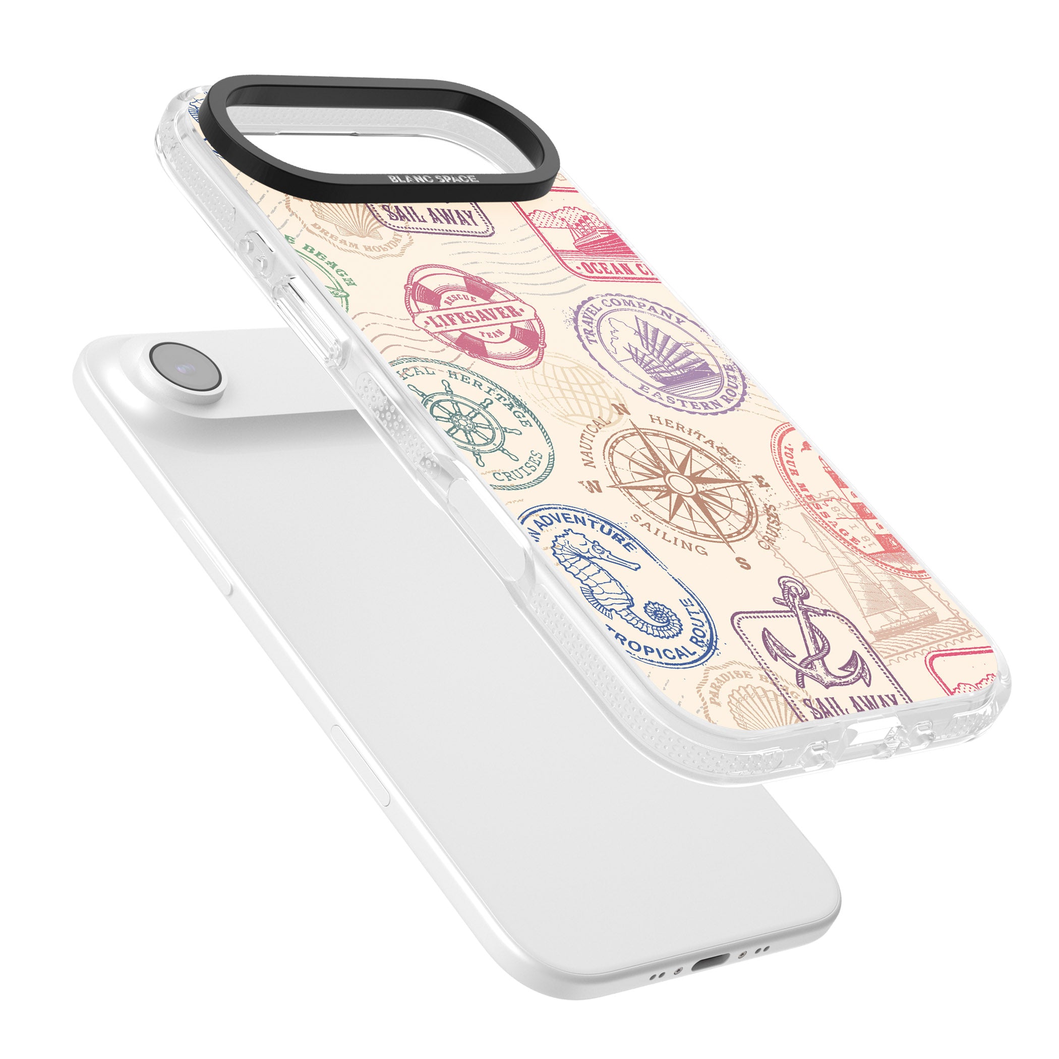 Nautical Stamps iPhone 17 Air Impact Air Clear Phone Case Colours