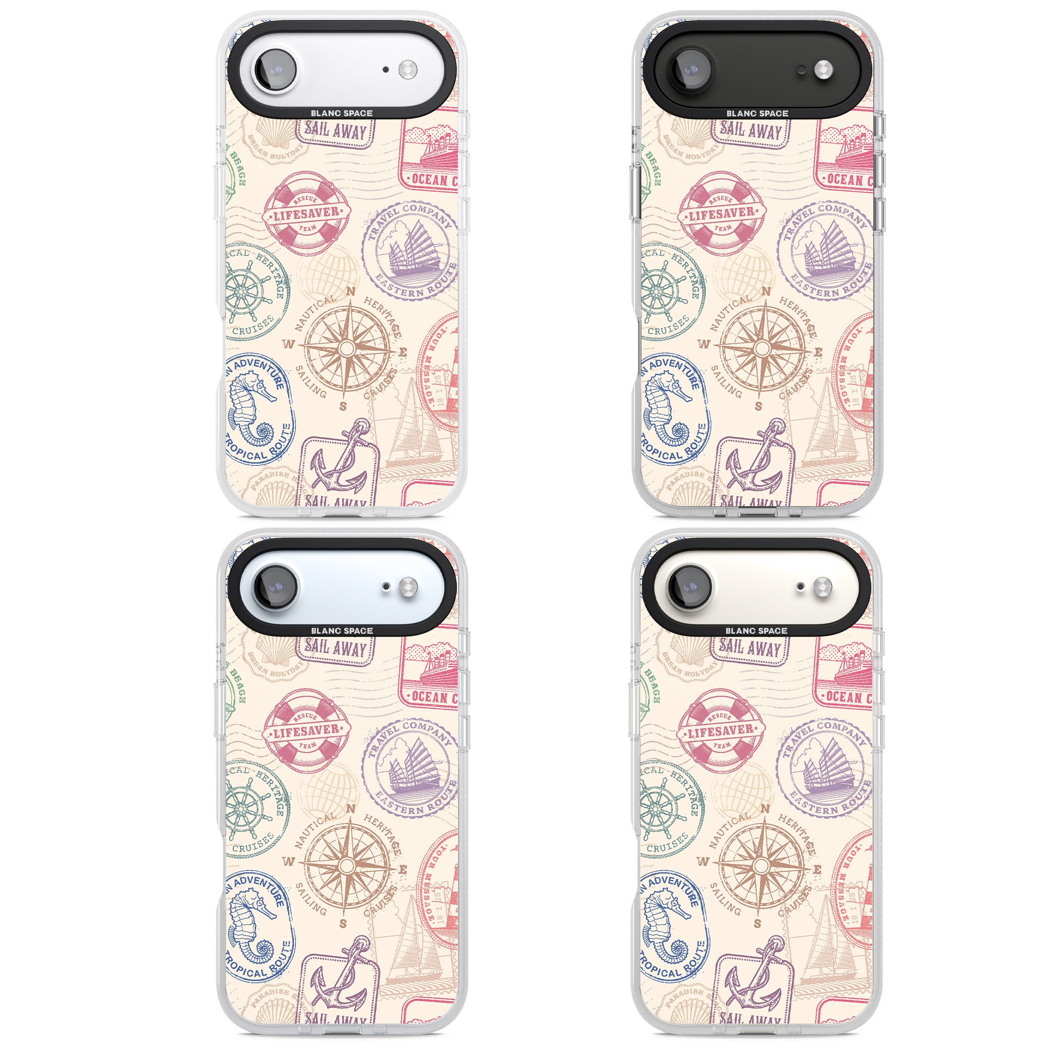 Nautical Stamps iPhone 17 Air Impact Air Clear Phone Case APT Impact Protection