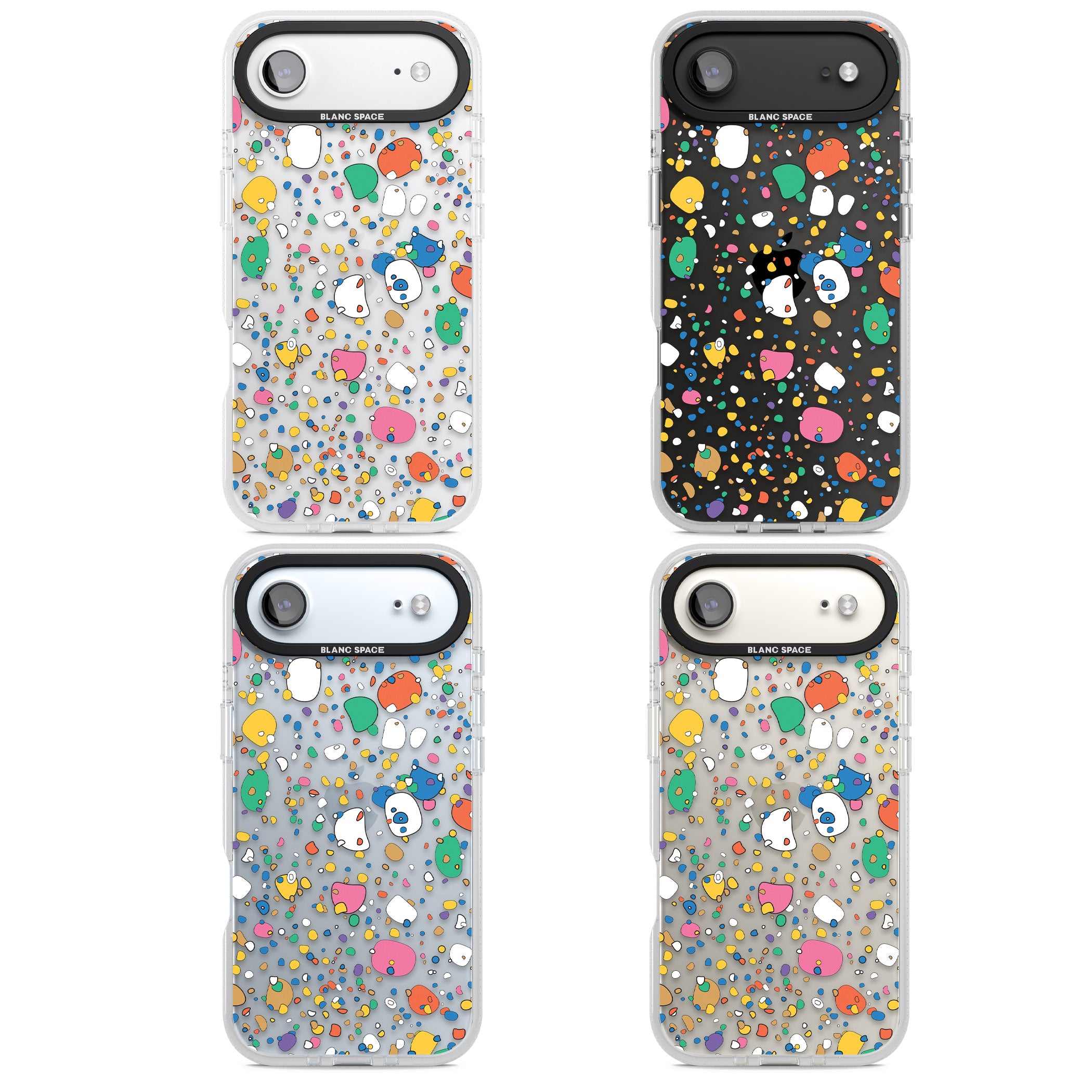 Colourful Confetti Pebbles iPhone 17 Air Impact Air Clear Phone Case APT Impact Protection