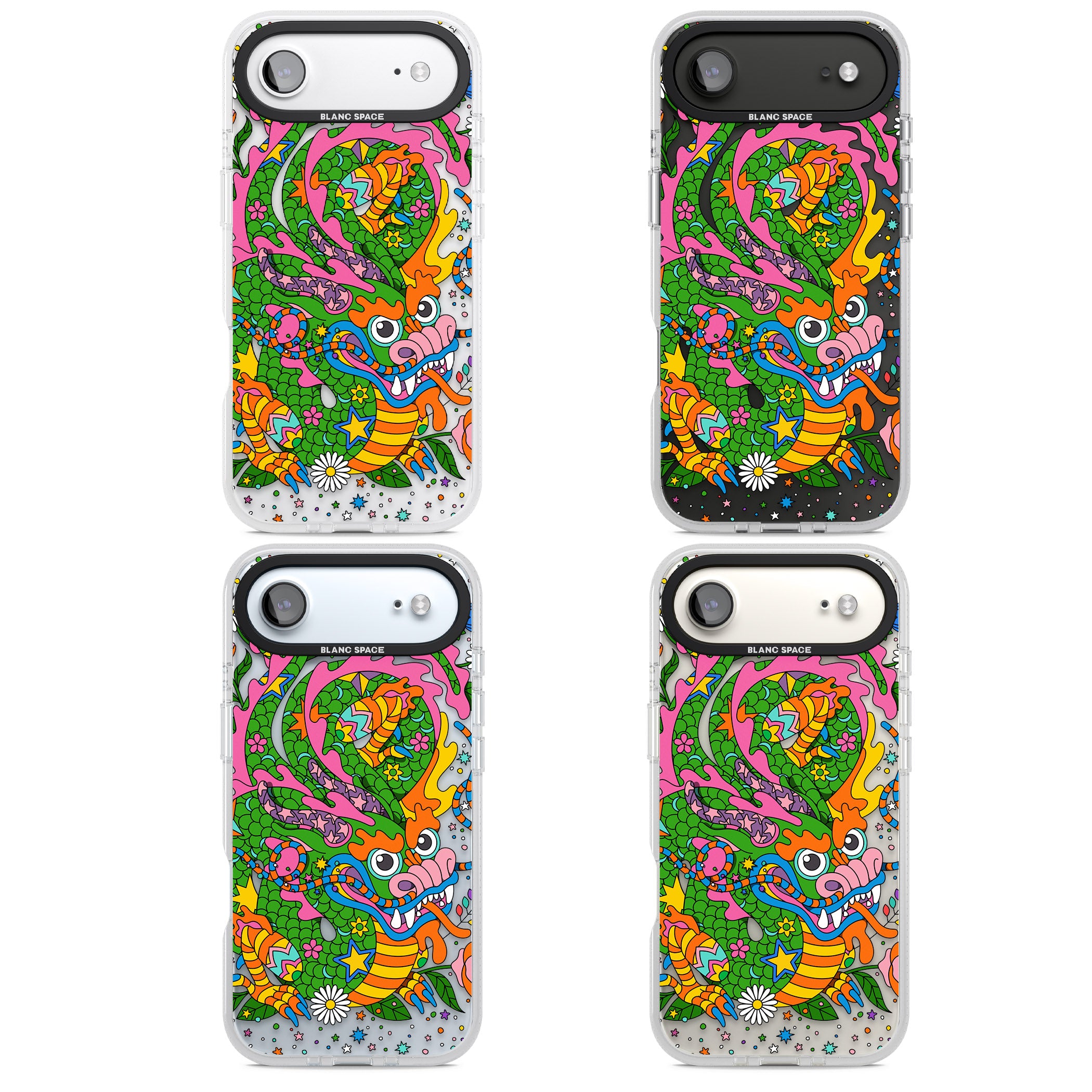 Psychedelic Jungle Dragon iPhone 17 Air Impact Air Clear Phone Case APT Impact Protection