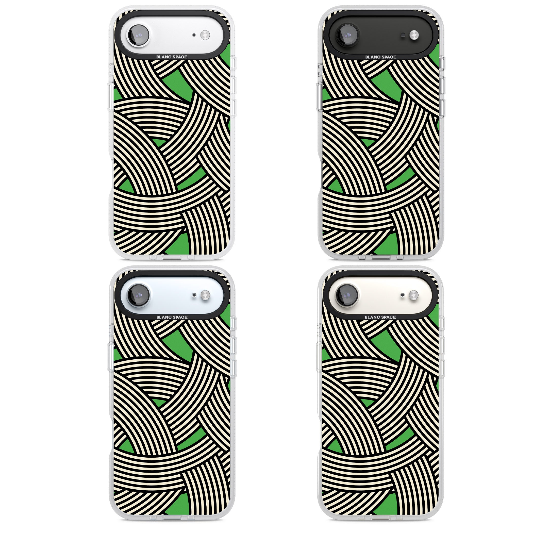 Green Optic Waves iPhone 17 Air Impact Air Clear Phone Case APT Impact Protection