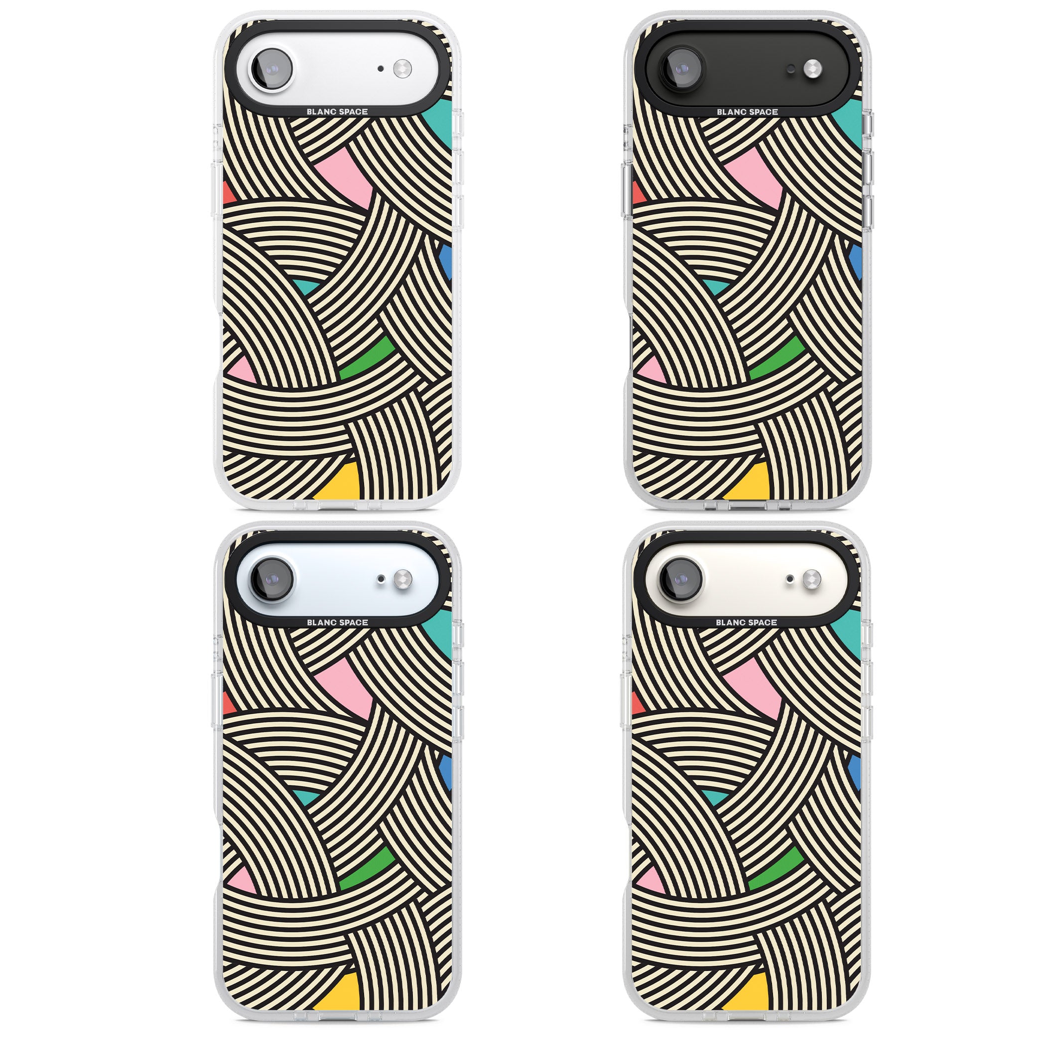 Multicolour Optic Waves iPhone 17 Air Impact Air Clear Phone Case APT Impact Protection