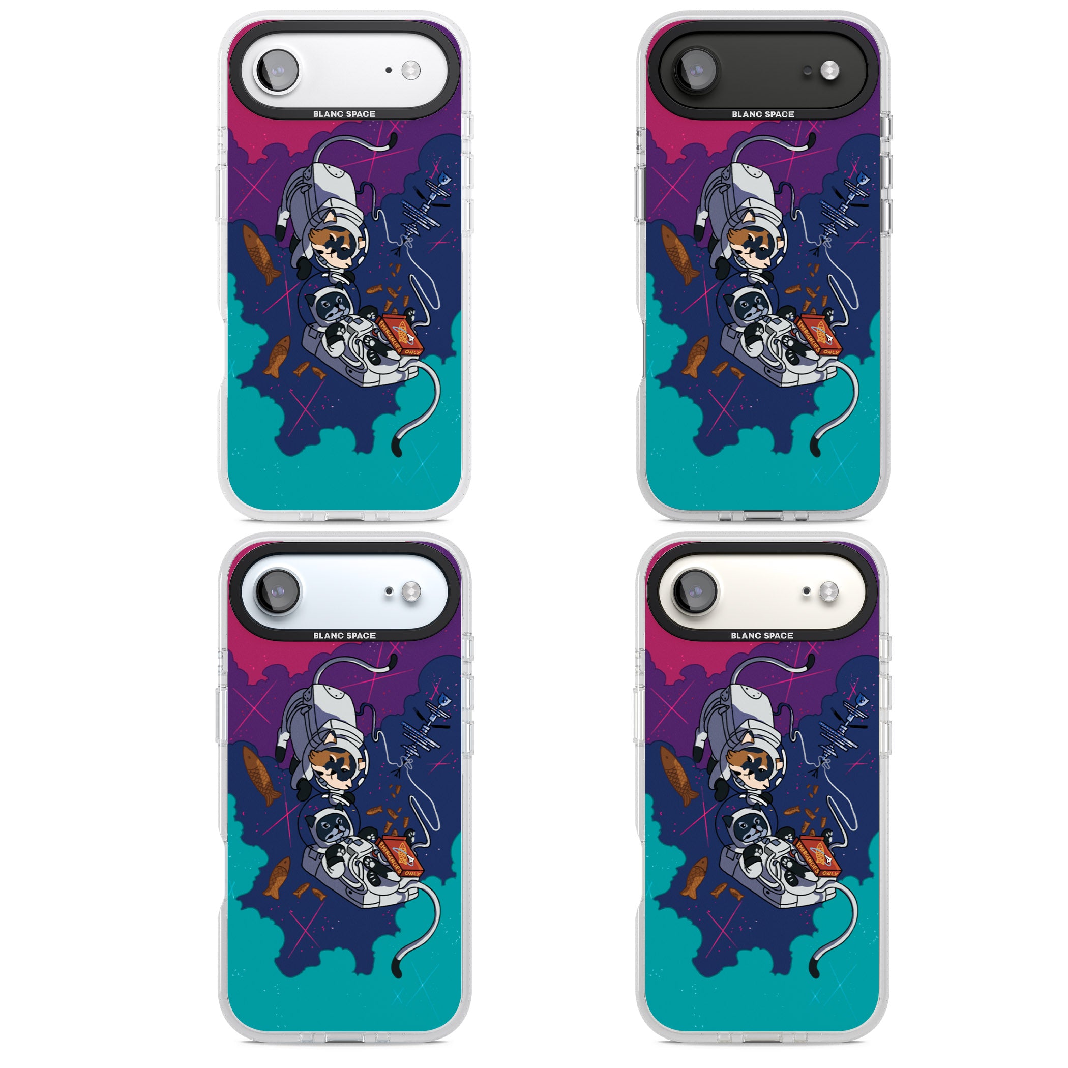 Cats In Space iPhone 17 Air Impact Air Clear Phone Case APT Impact Protection