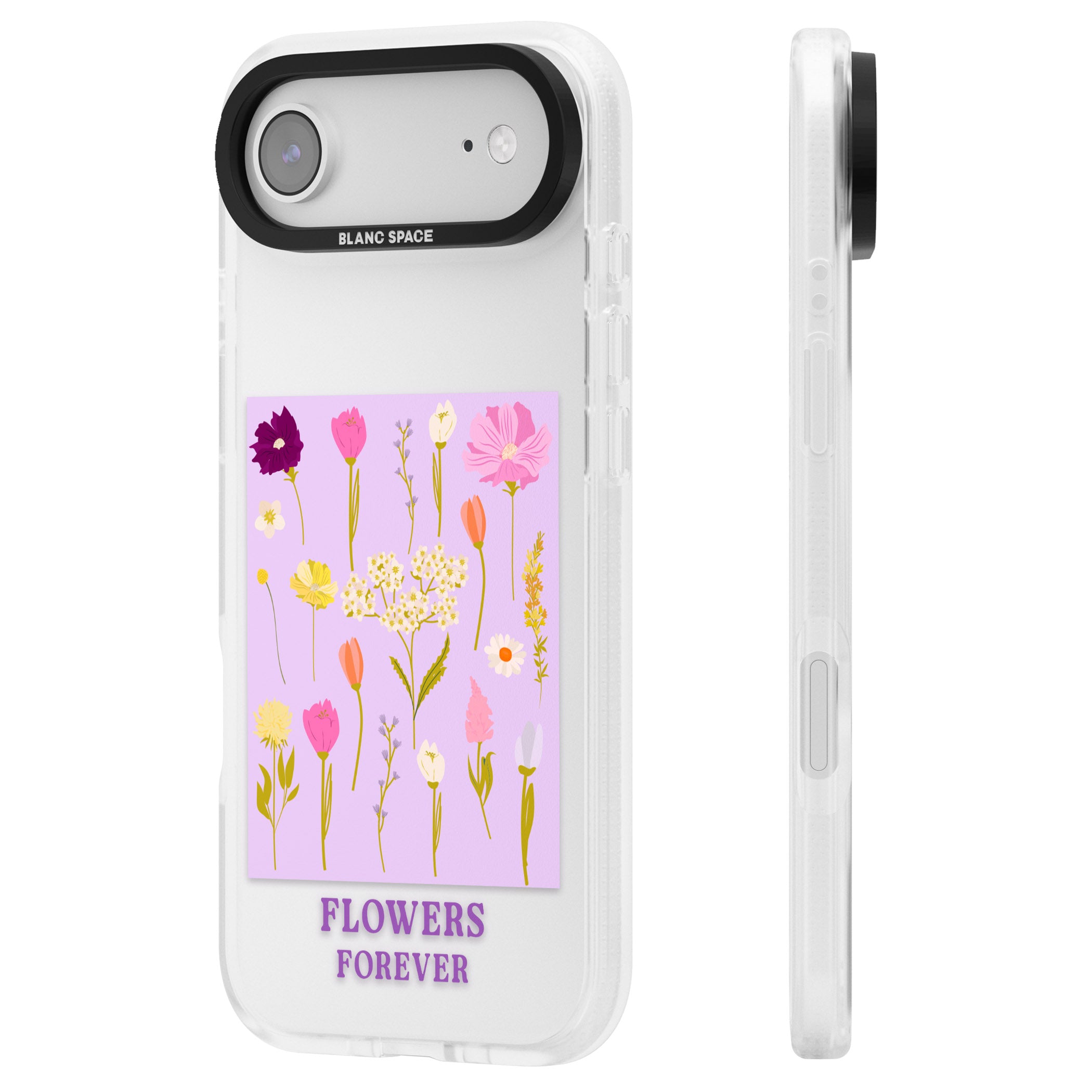 Flowers Forever iPhone 17 Air Impact Air Clear Phone Case Side Profile