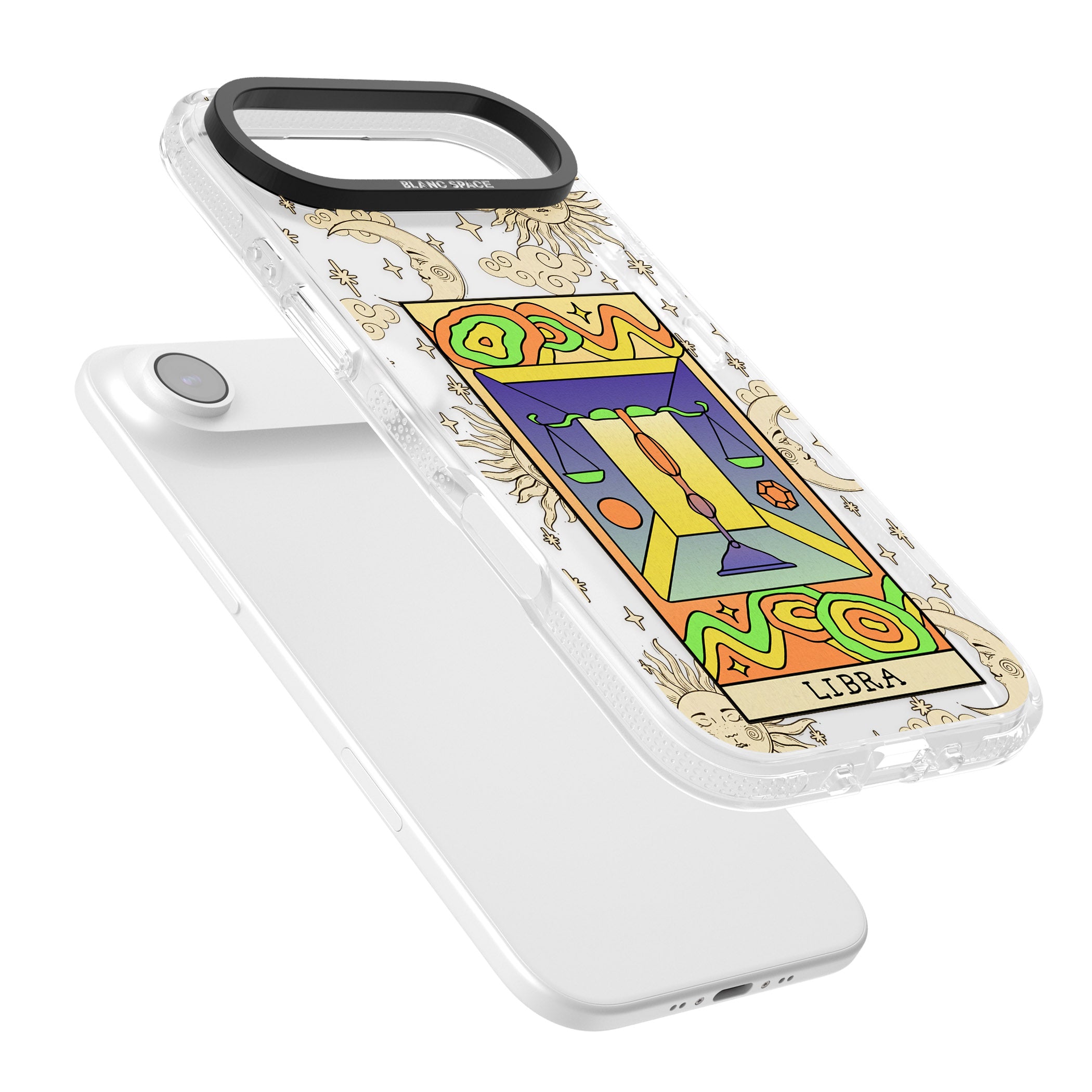 Celestial Zodiac Libra iPhone 17 Air Impact Air Clear Phone Case Colours