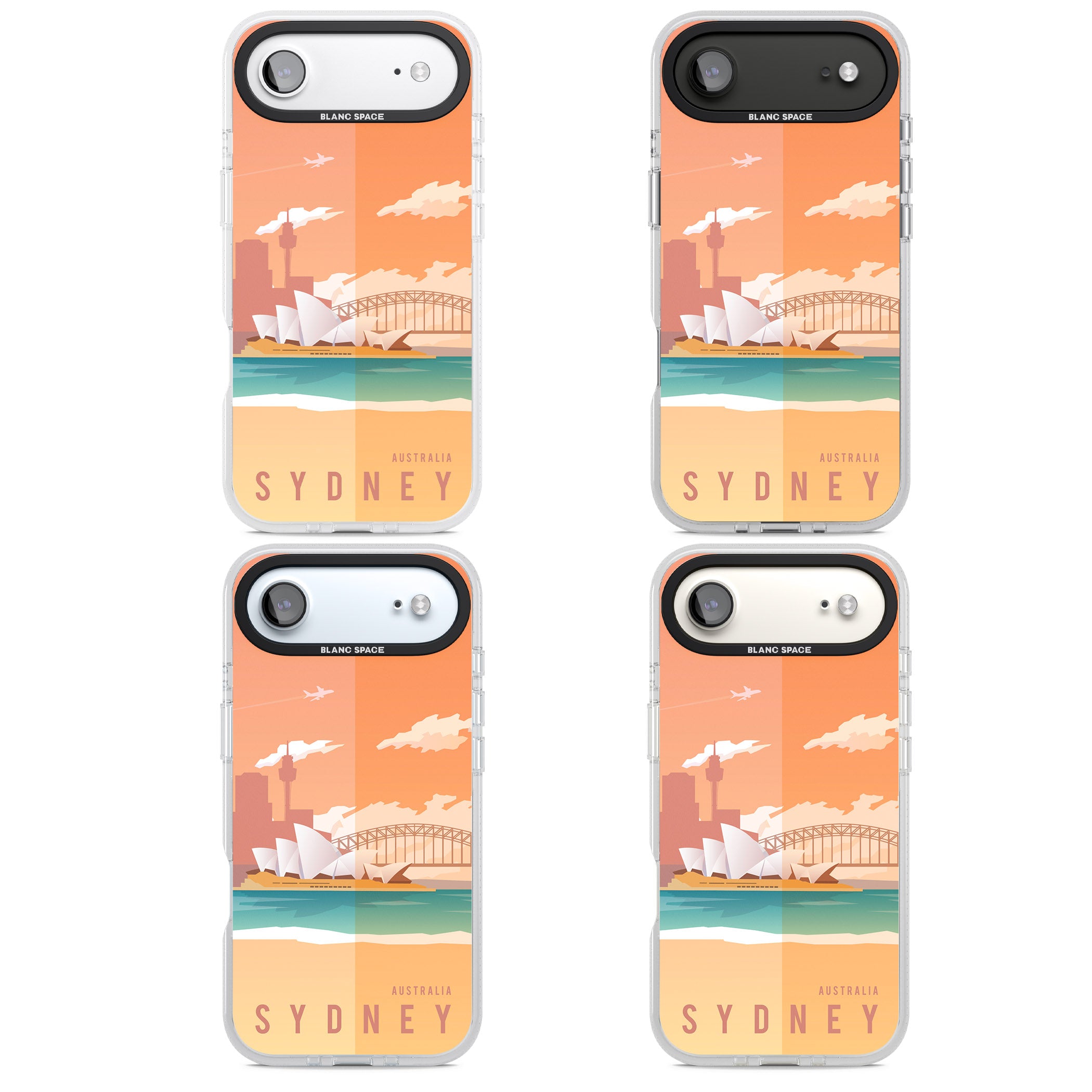Vintage Travel Poster Sydney iPhone 17 Air Impact Air Clear Phone Case APT Impact Protection