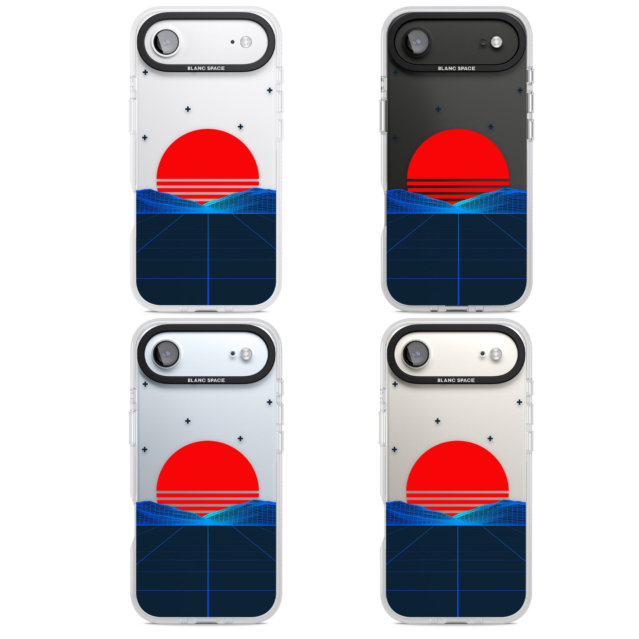 Japanese Sunset Vaporwave iPhone 17 Air Impact Air Clear Phone Case APT Impact Protection