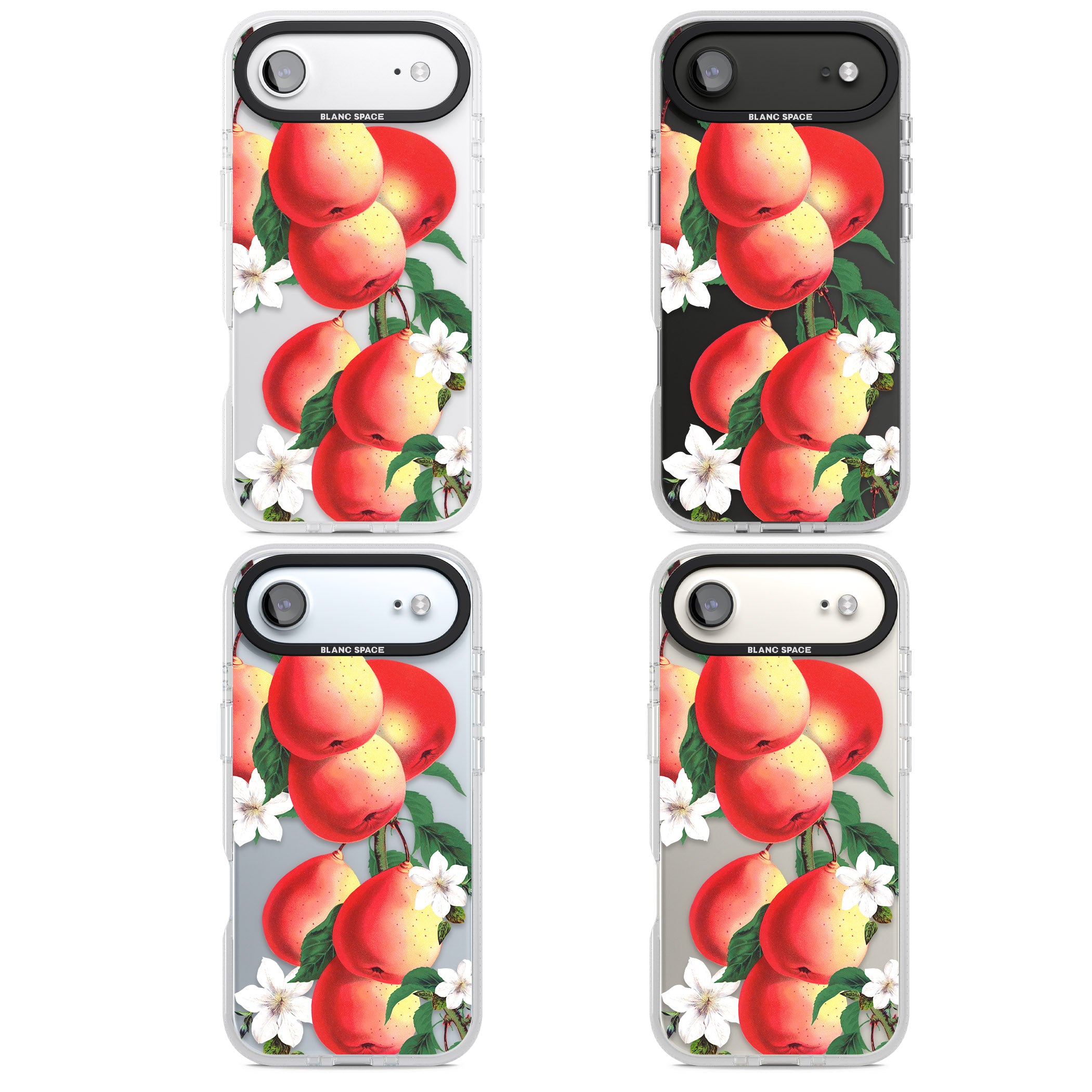 Vintage Painted Peaches iPhone 17 Air Impact Air Clear Phone Case APT Impact Protection