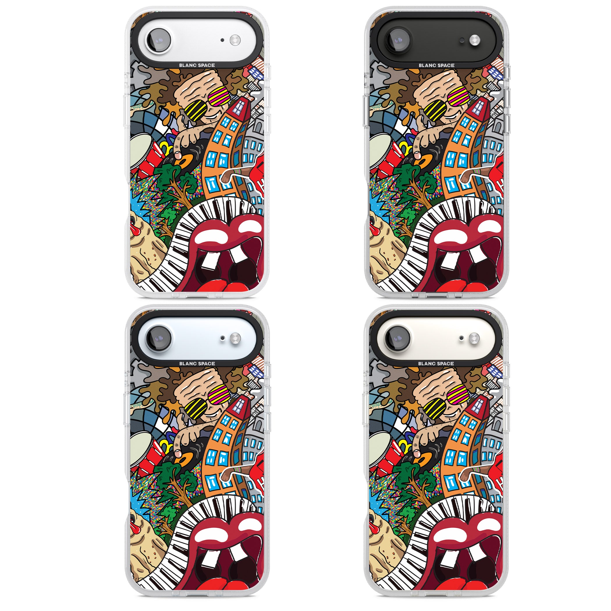 Funky Music City iPhone 17 Air Impact Air Clear Phone Case APT Impact Protection