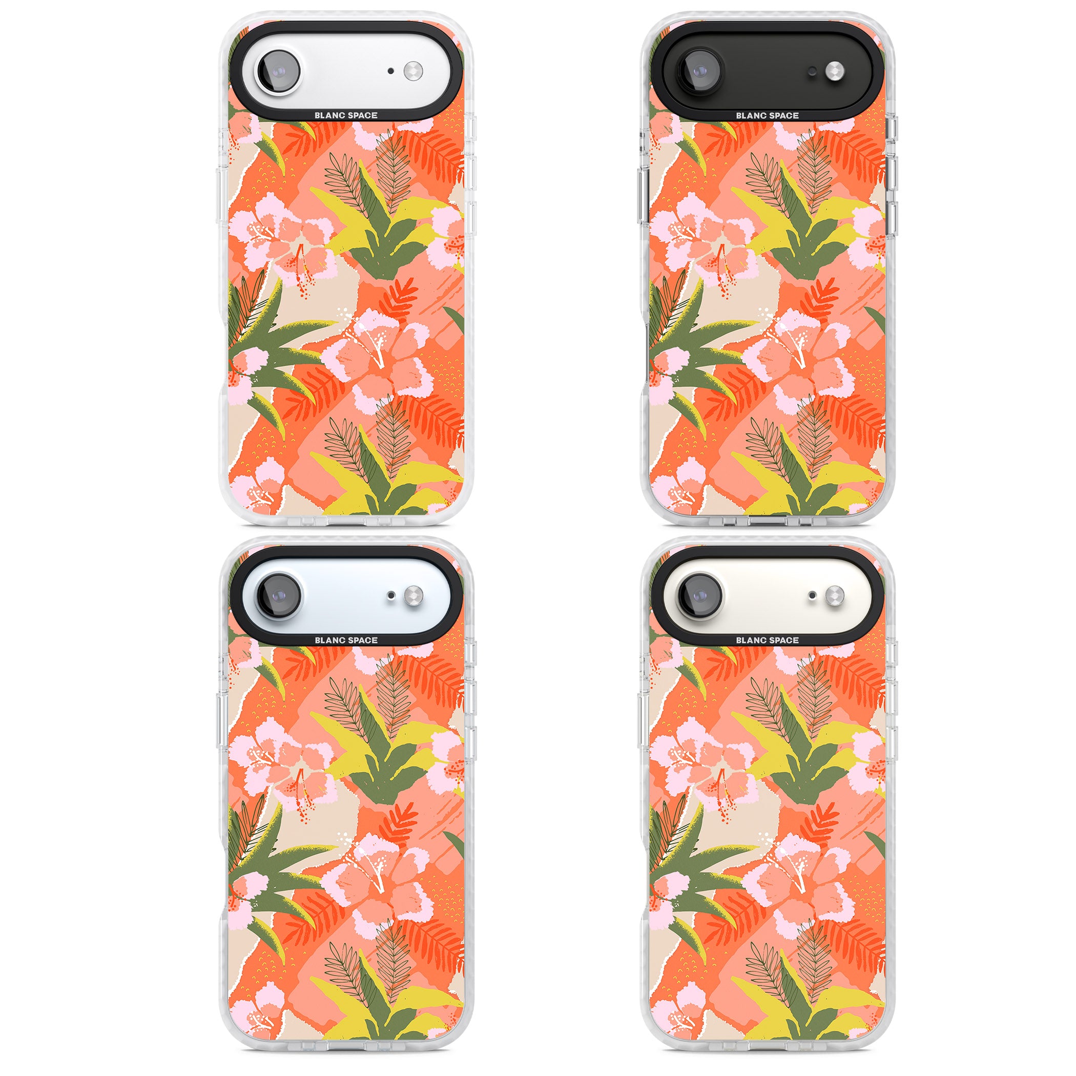 Hawaiian Flowers Abstract Pattern iPhone 17 Air Impact Clear Phone Case APT Impact Protection