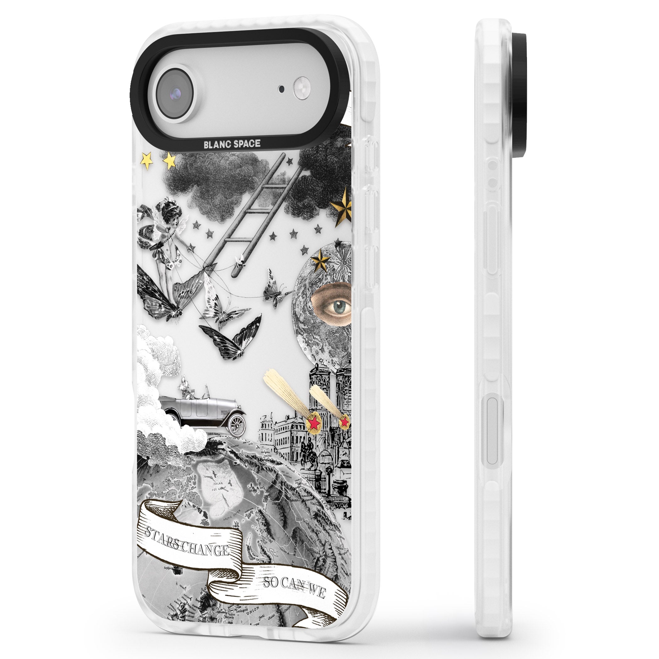 Stars Change So Can We iPhone 17 Air Impact Clear Phone Case Side Profile