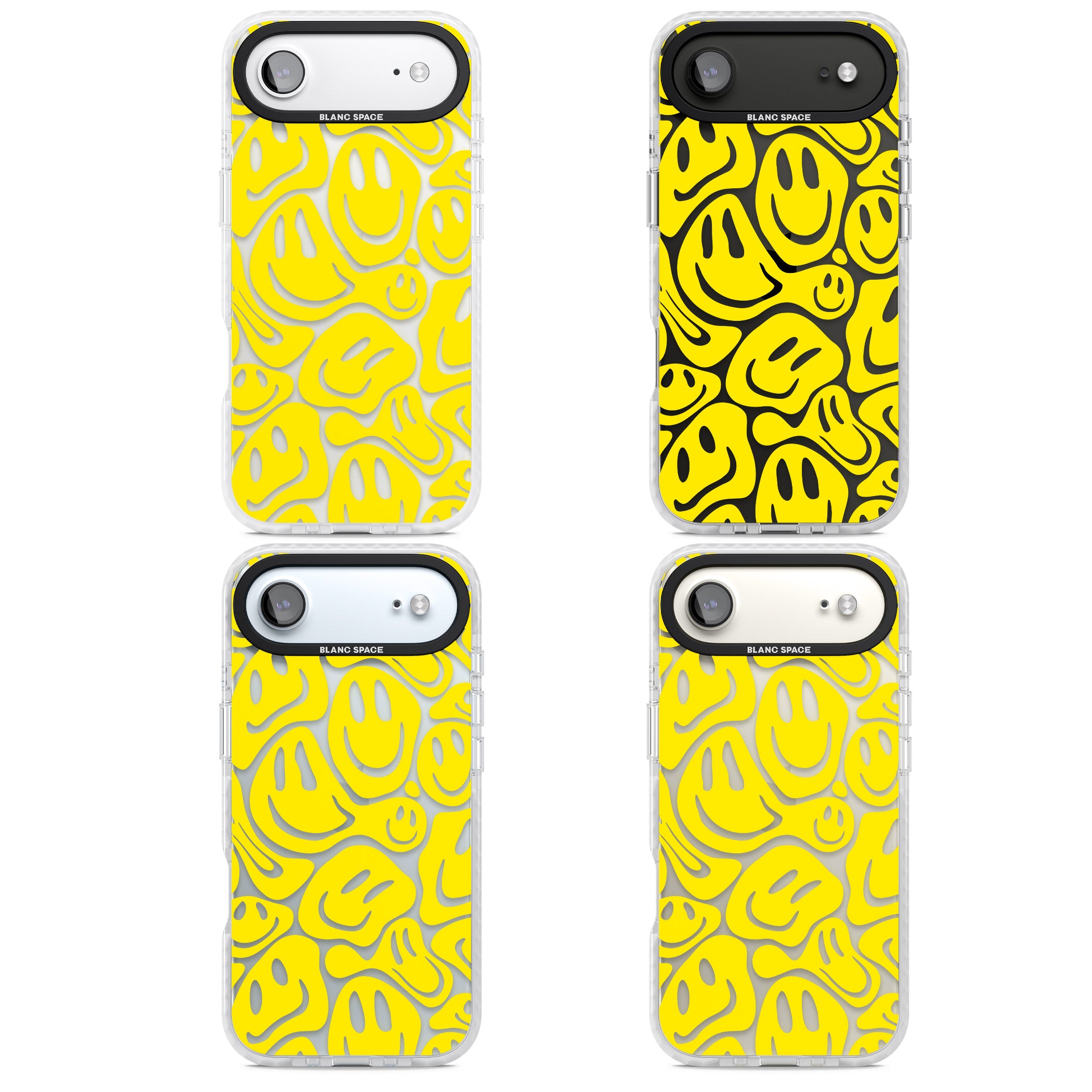 Yellow Acid Faces iPhone 17 Air Impact Clear Phone Case APT Impact Protection