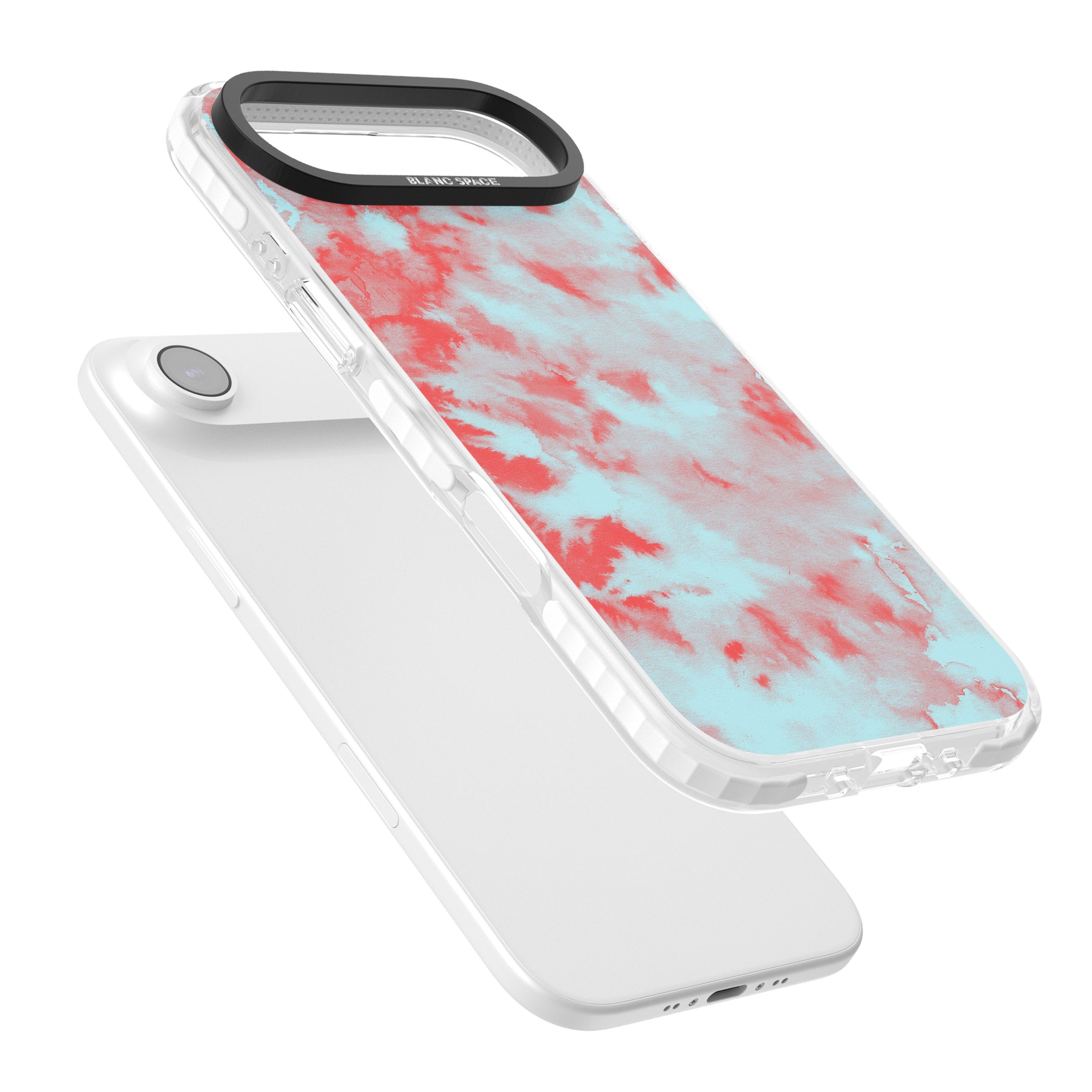 Red & Blue Acid Cloud iPhone 17 Air Impact Clear Phone Case Colours
